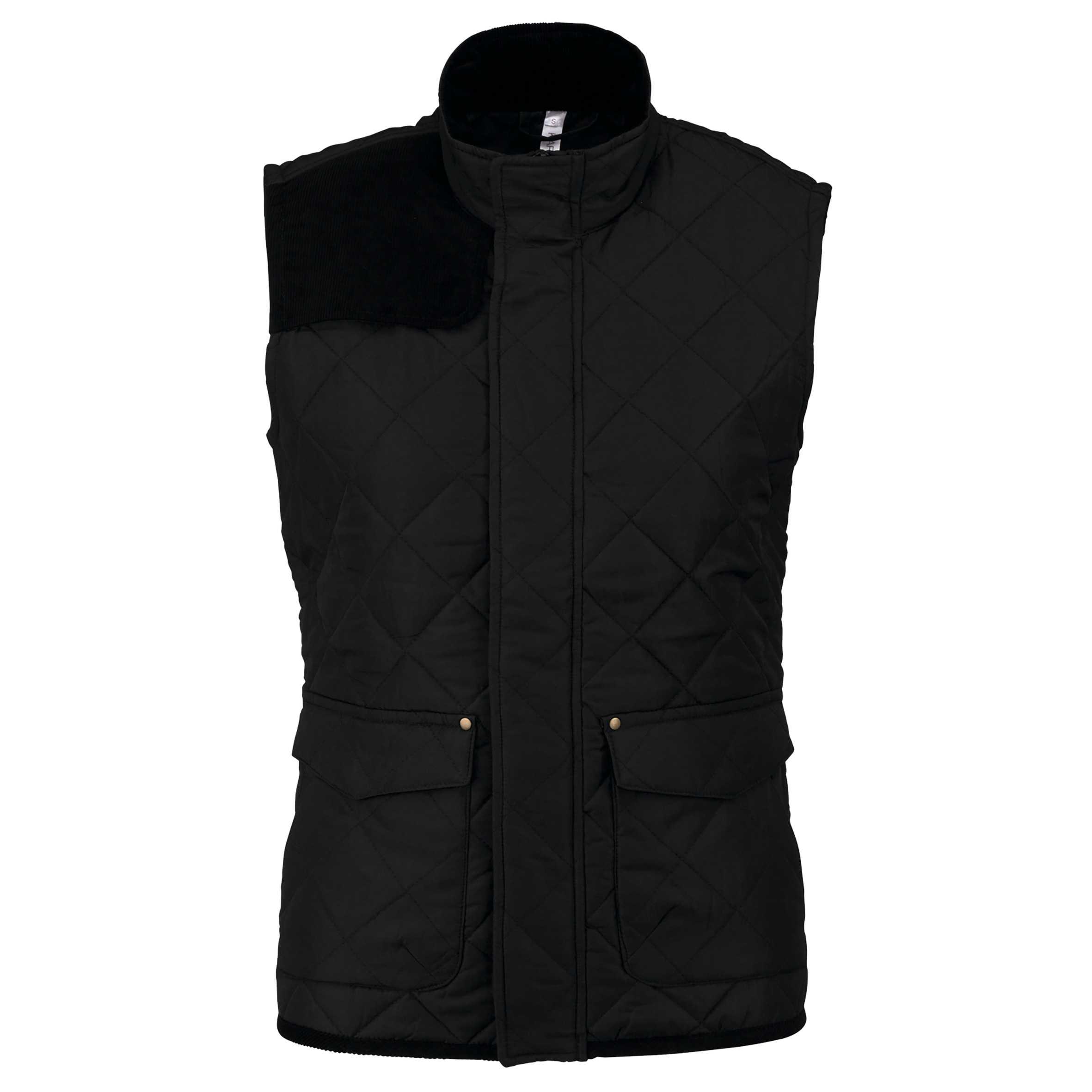 Chaleco acolchado rombos mujer Black