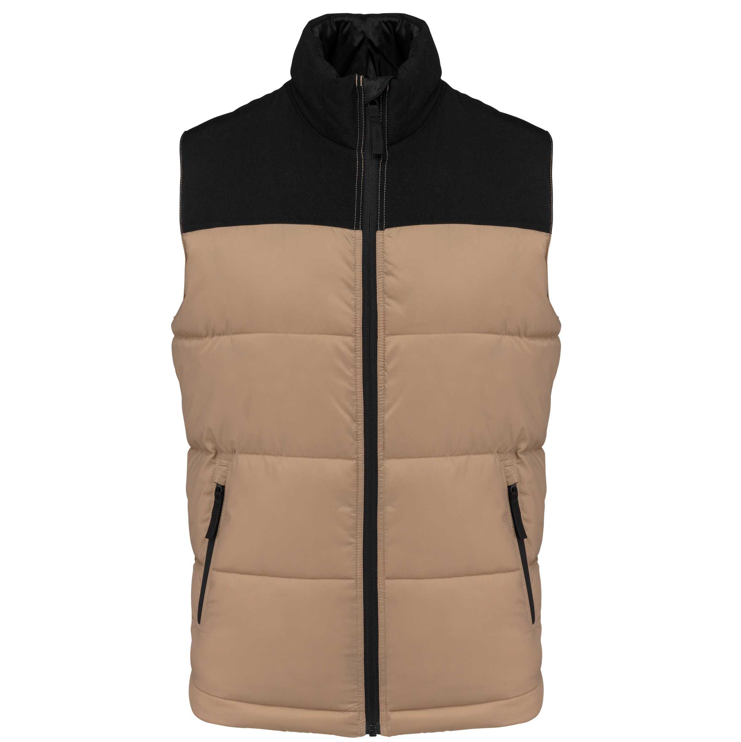 Chaleco acolchado bicolor unisex Wet Sand / Black
