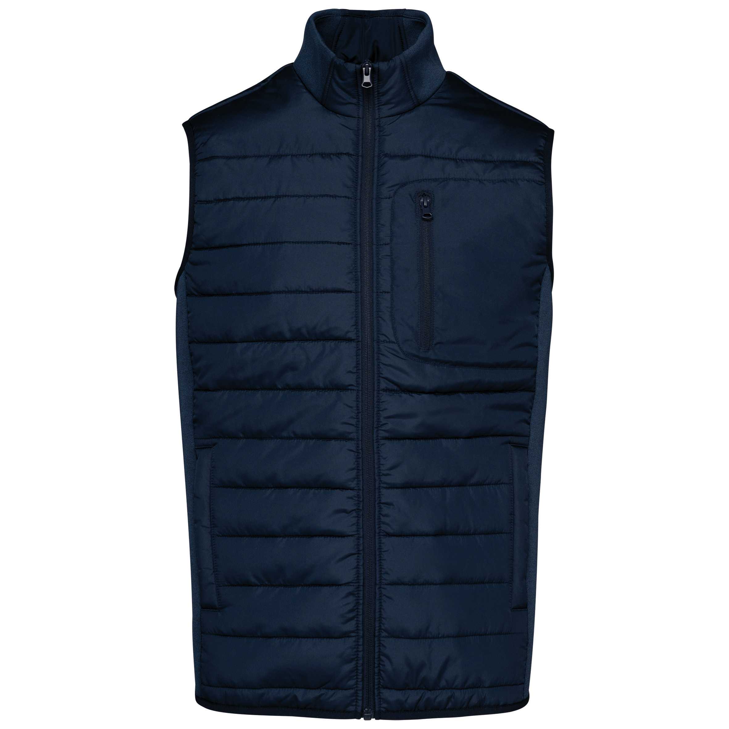 Chaleco bimaterial hombre Mid Navy / Midnight Navy Heather