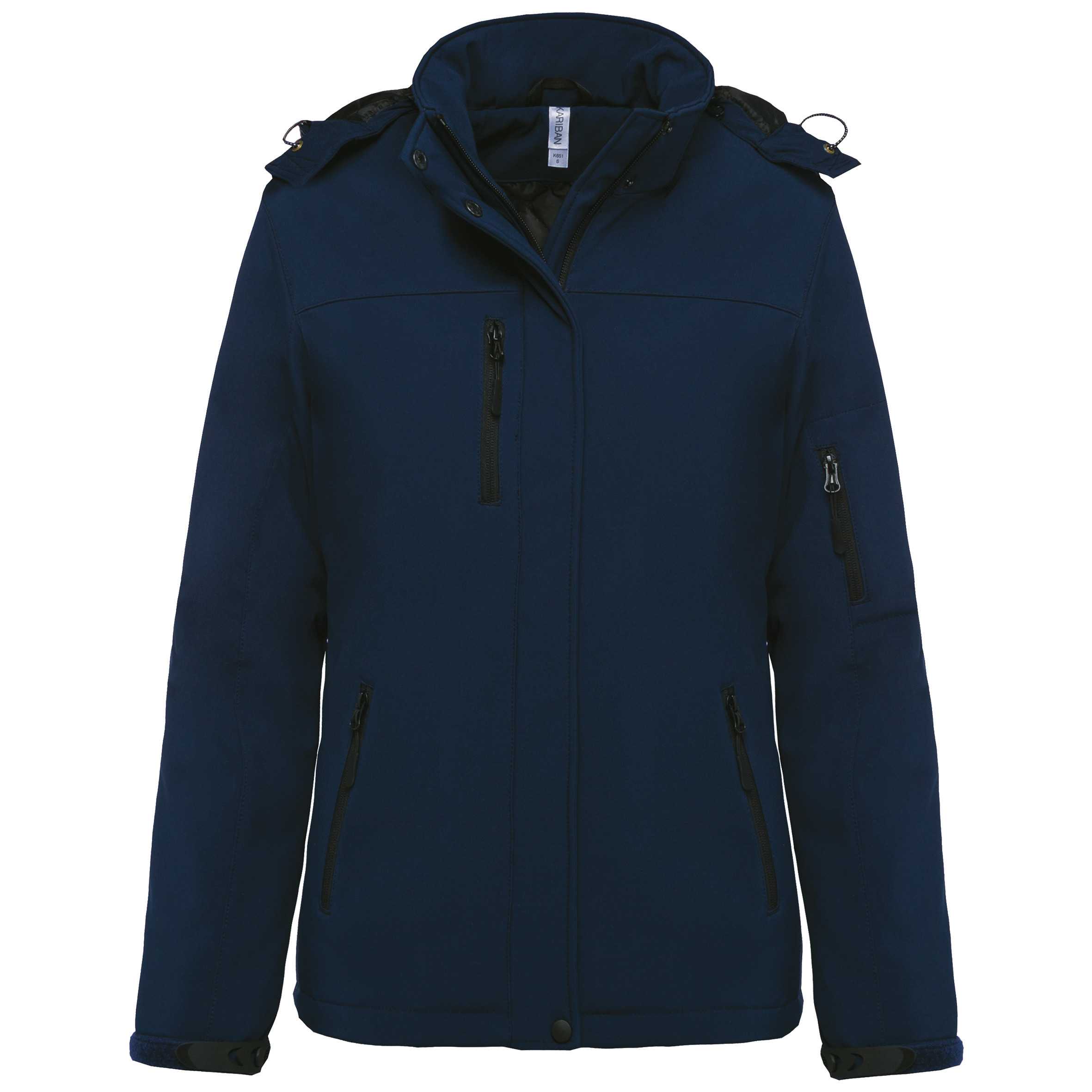 Parka softshell acolchada con capucha mujer Navy