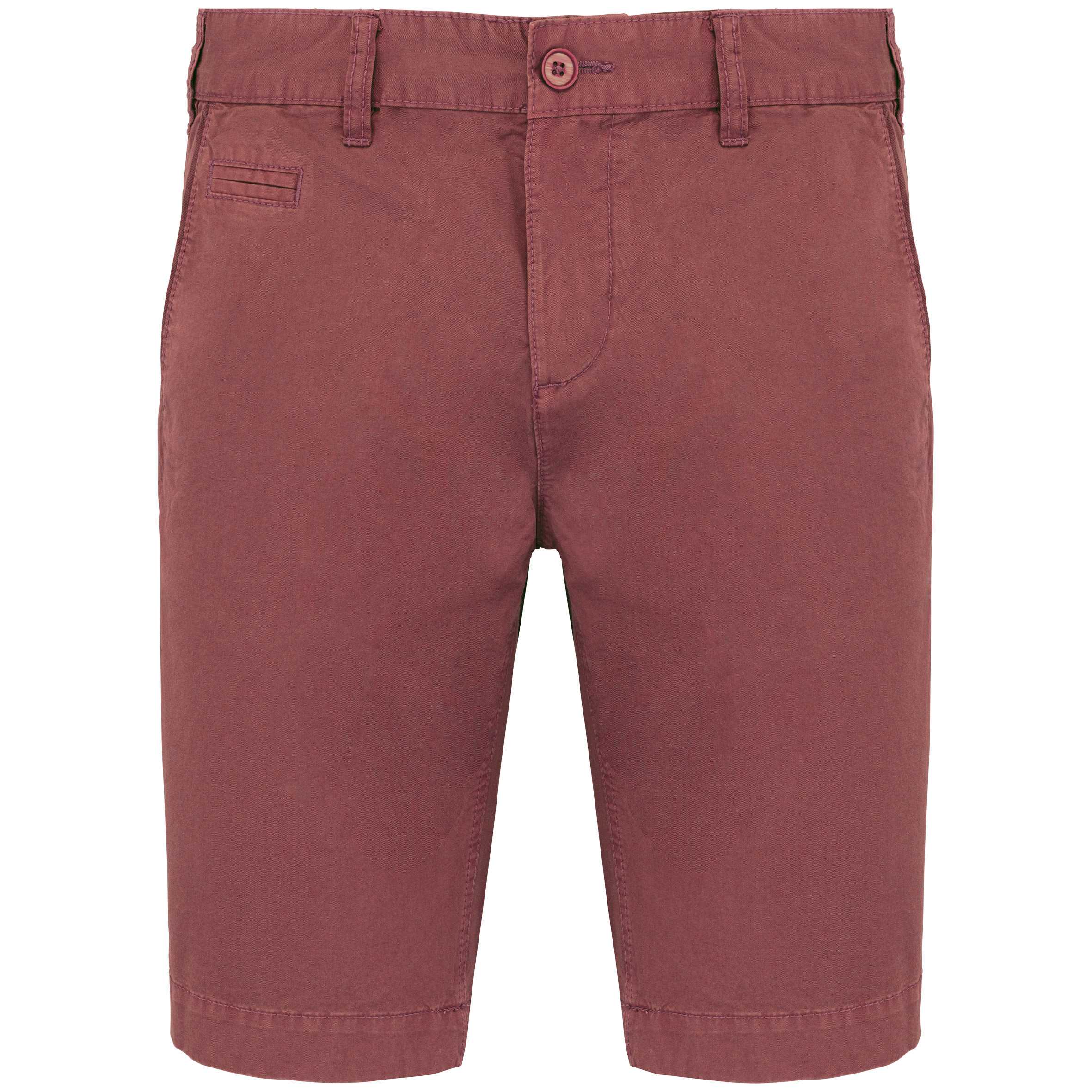 Bermuda efecto lavado hombre Washed Marsala