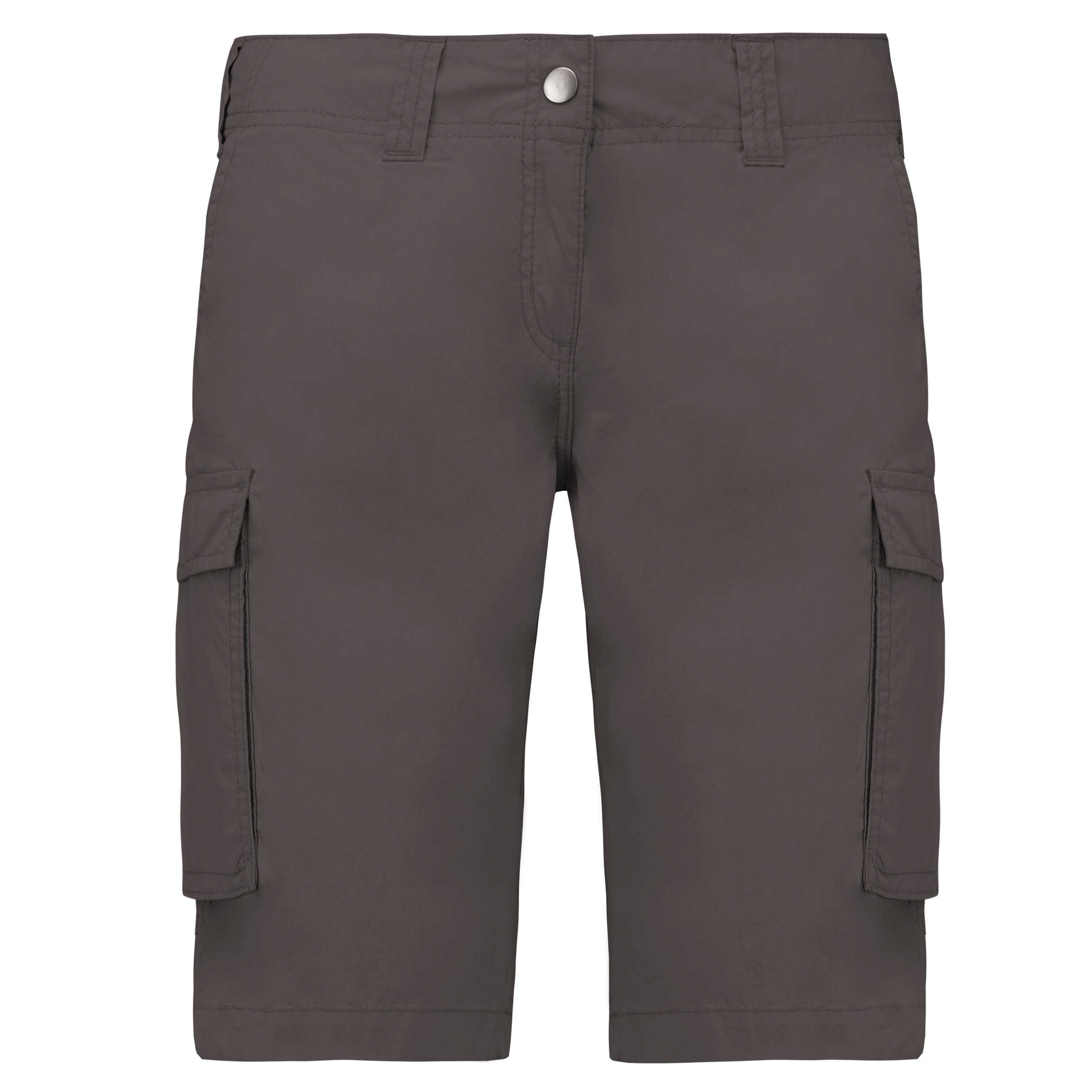 Bermuda ligera multibolsillos para mujer Light Charcoal