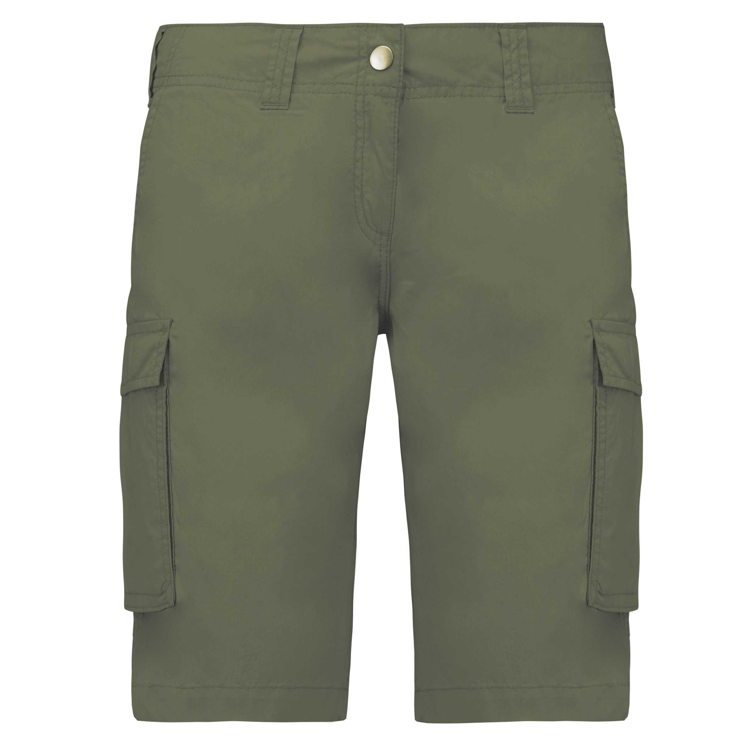 Bermuda ligera multibolsillos para mujer Light khaki