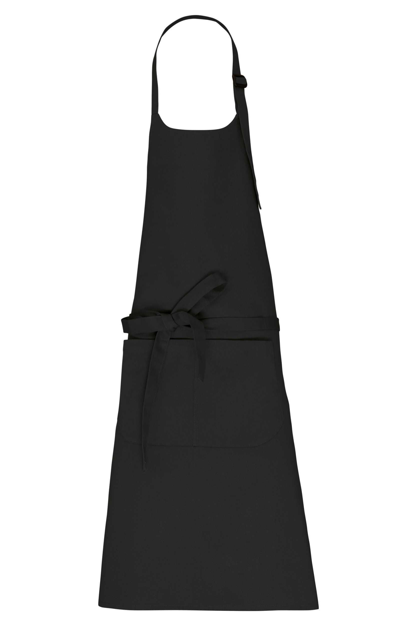 Delantal con bolsillo algodón orgánico Black