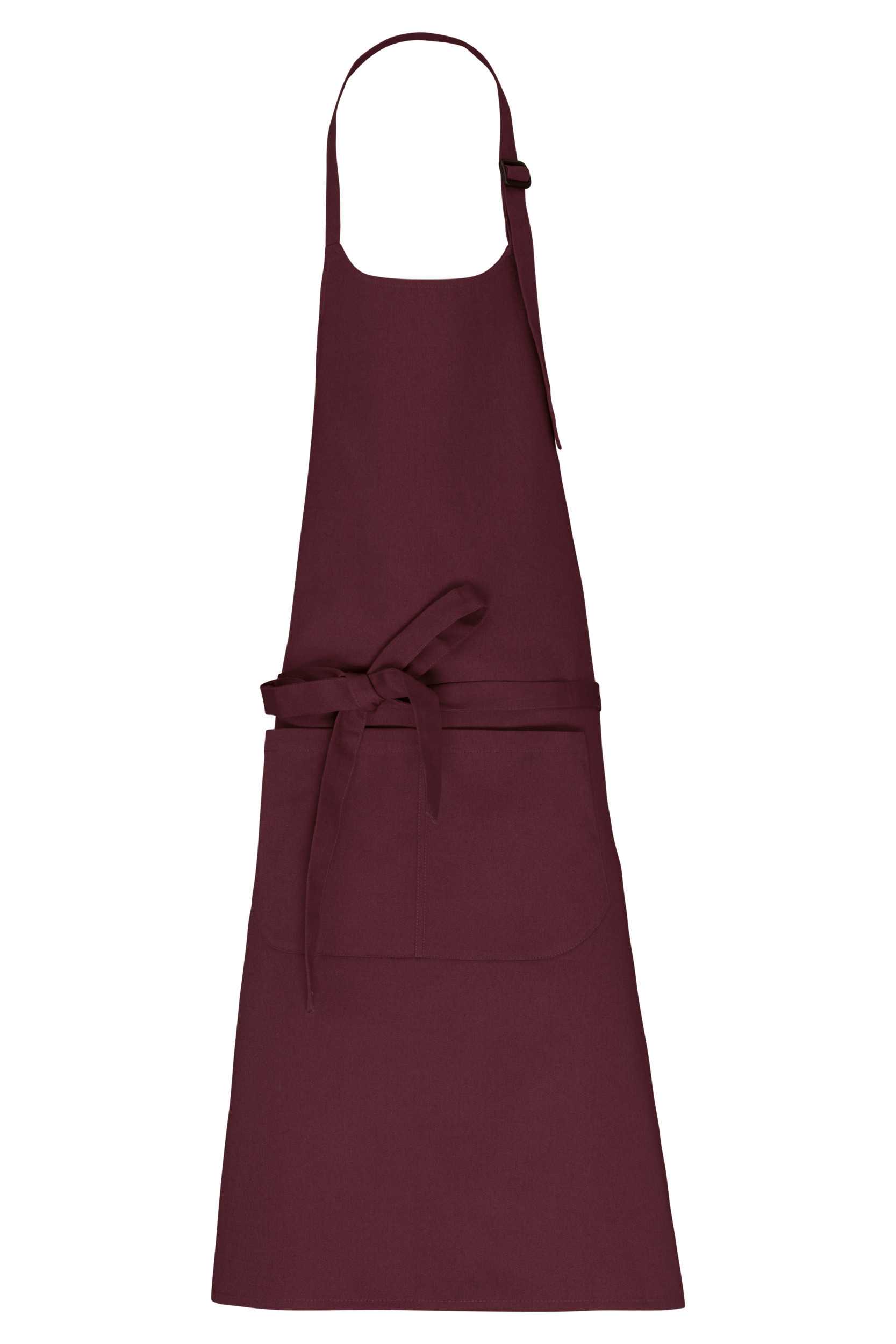 Delantal con bolsillo algodón orgánico Dark Cherry
