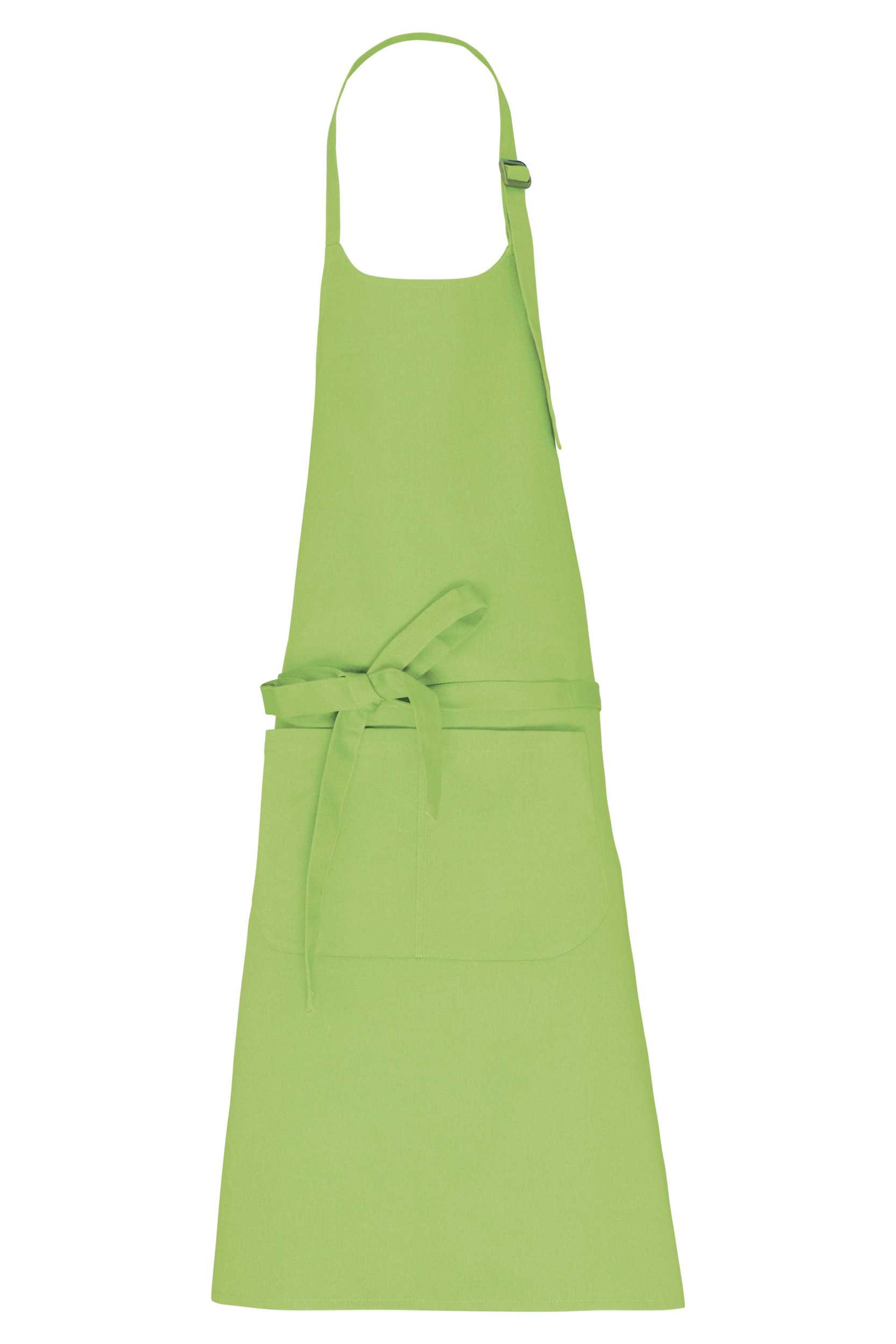 Delantal con bolsillo algodón orgánico Lime