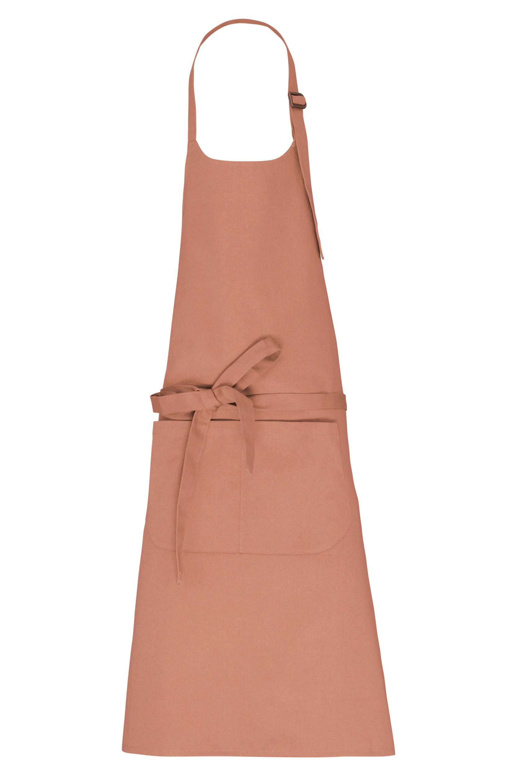 Delantal con bolsillo algodón orgánico Peach
