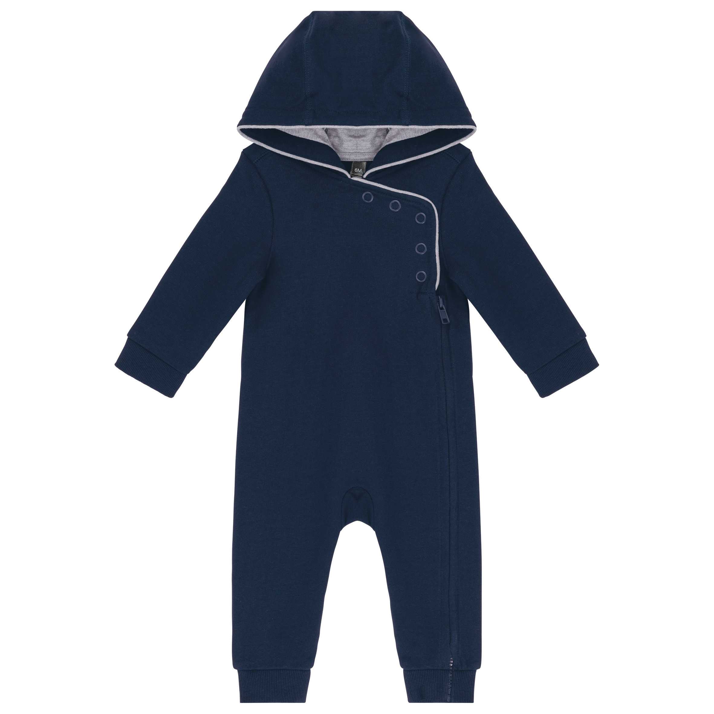 Mono con capucha bebé Navy / Oxford Grey