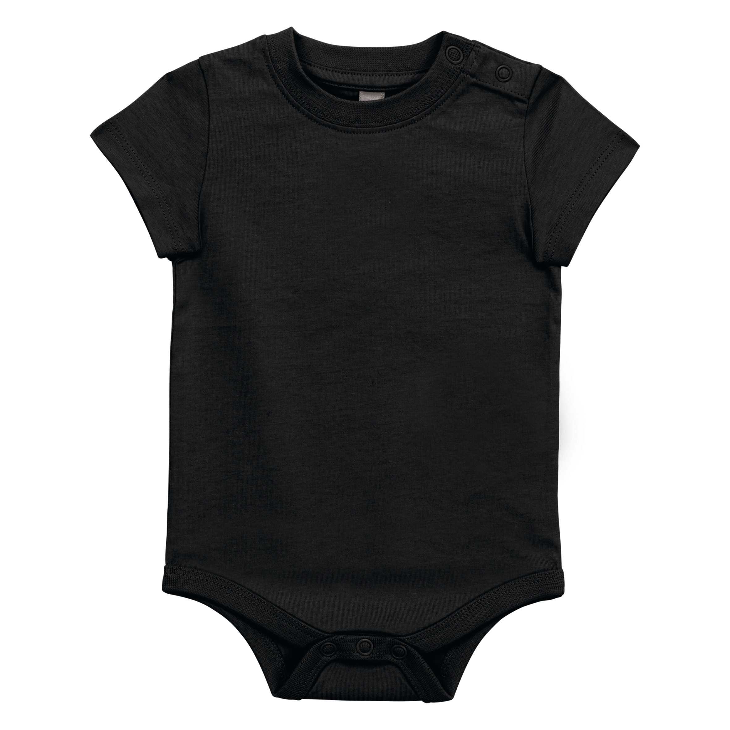 Body manga corta bebé Black
