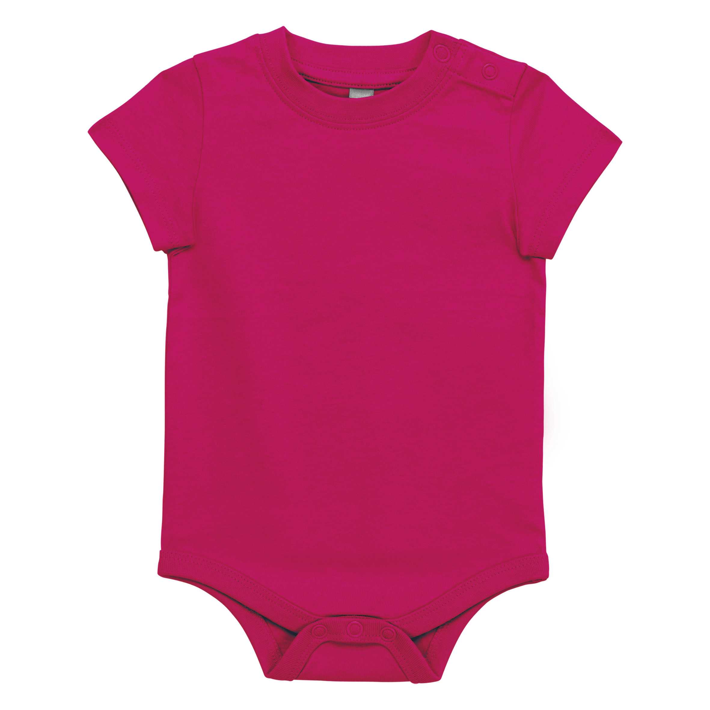 Body manga corta bebé Fuchsia
