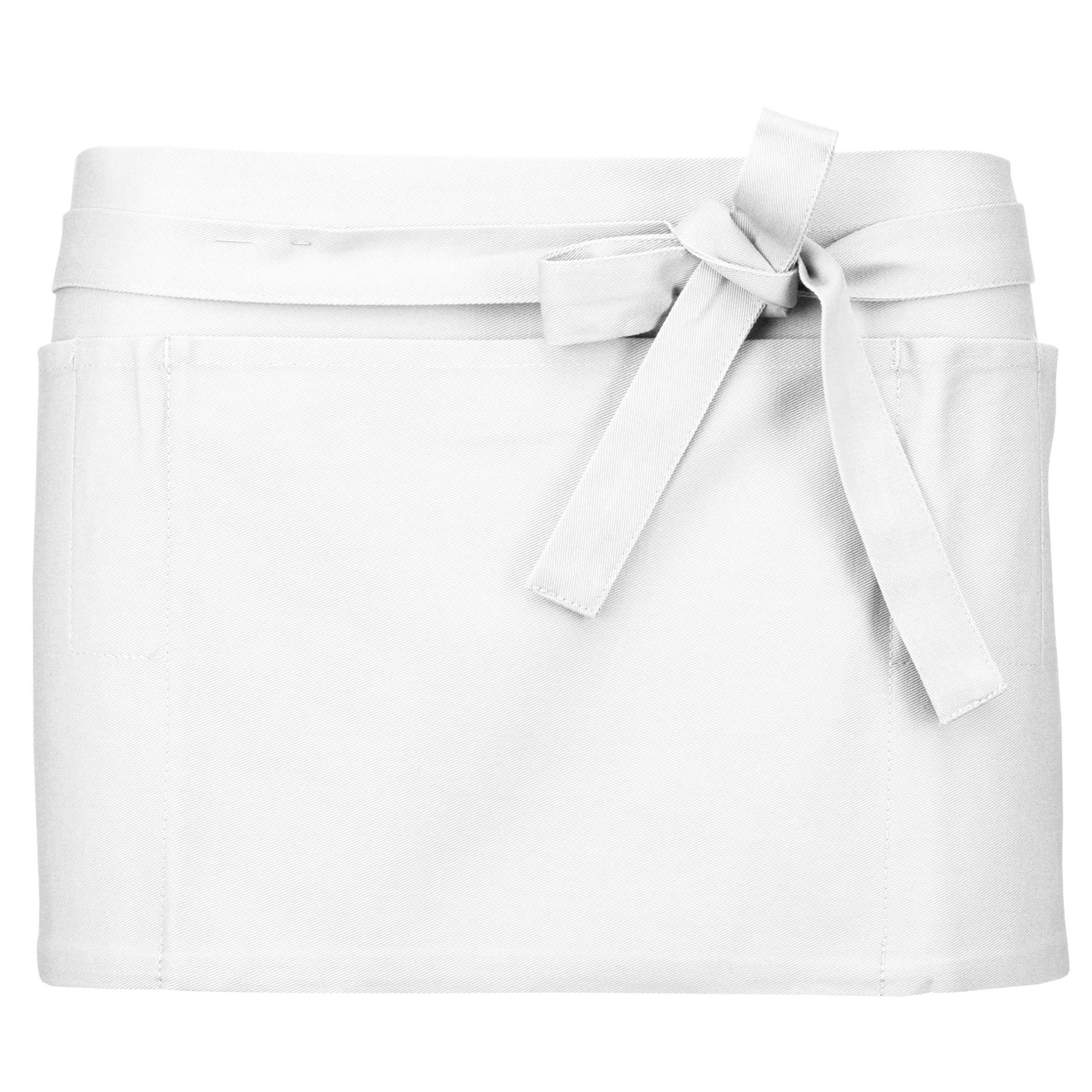 Delantal corto algodón White