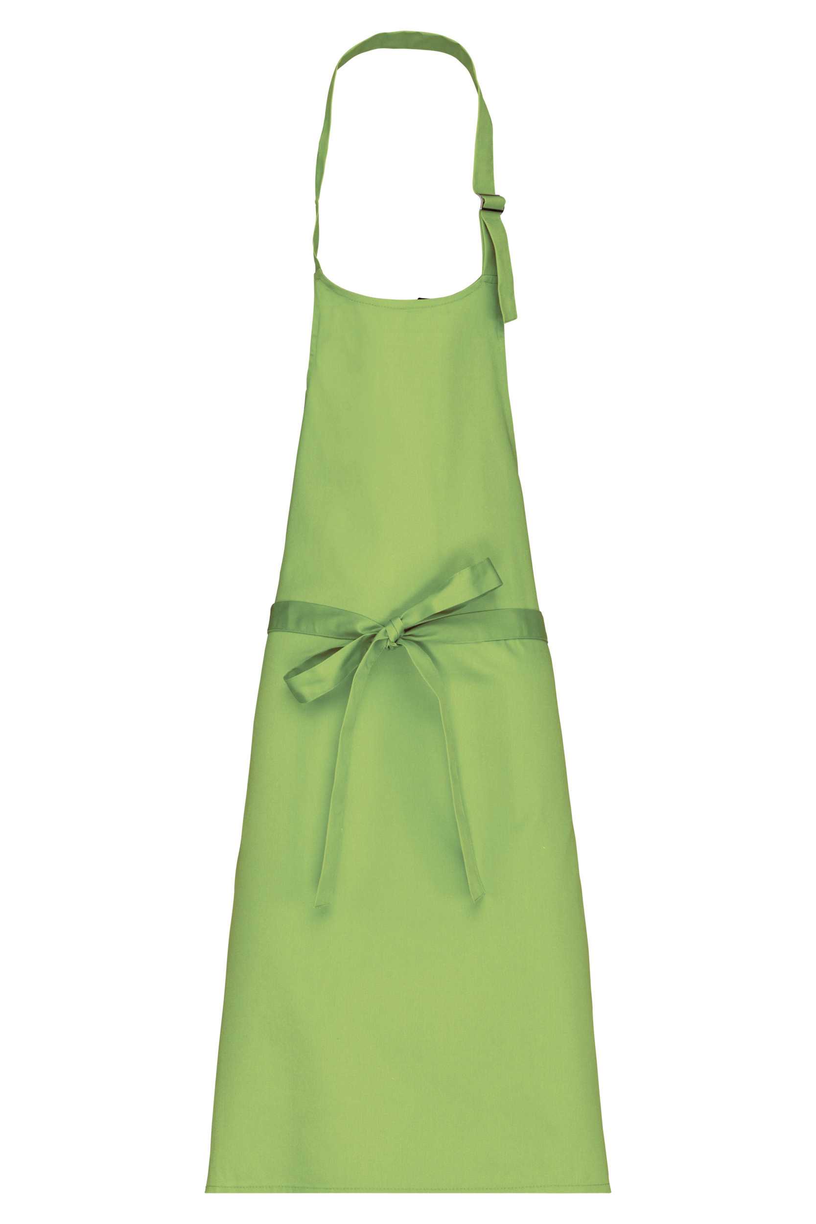 Delantal algodón sin bolsillos Lime