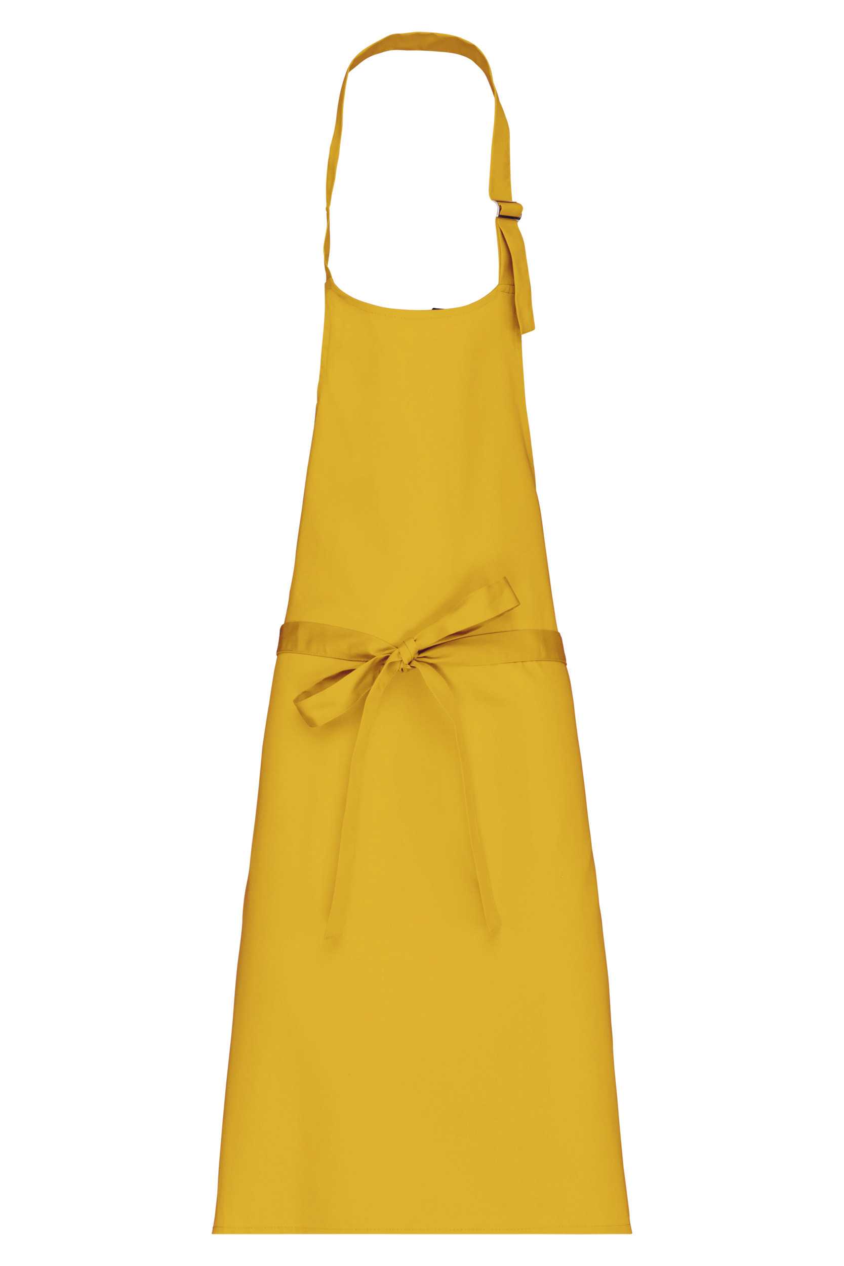 Delantal algodón sin bolsillos Mustard
