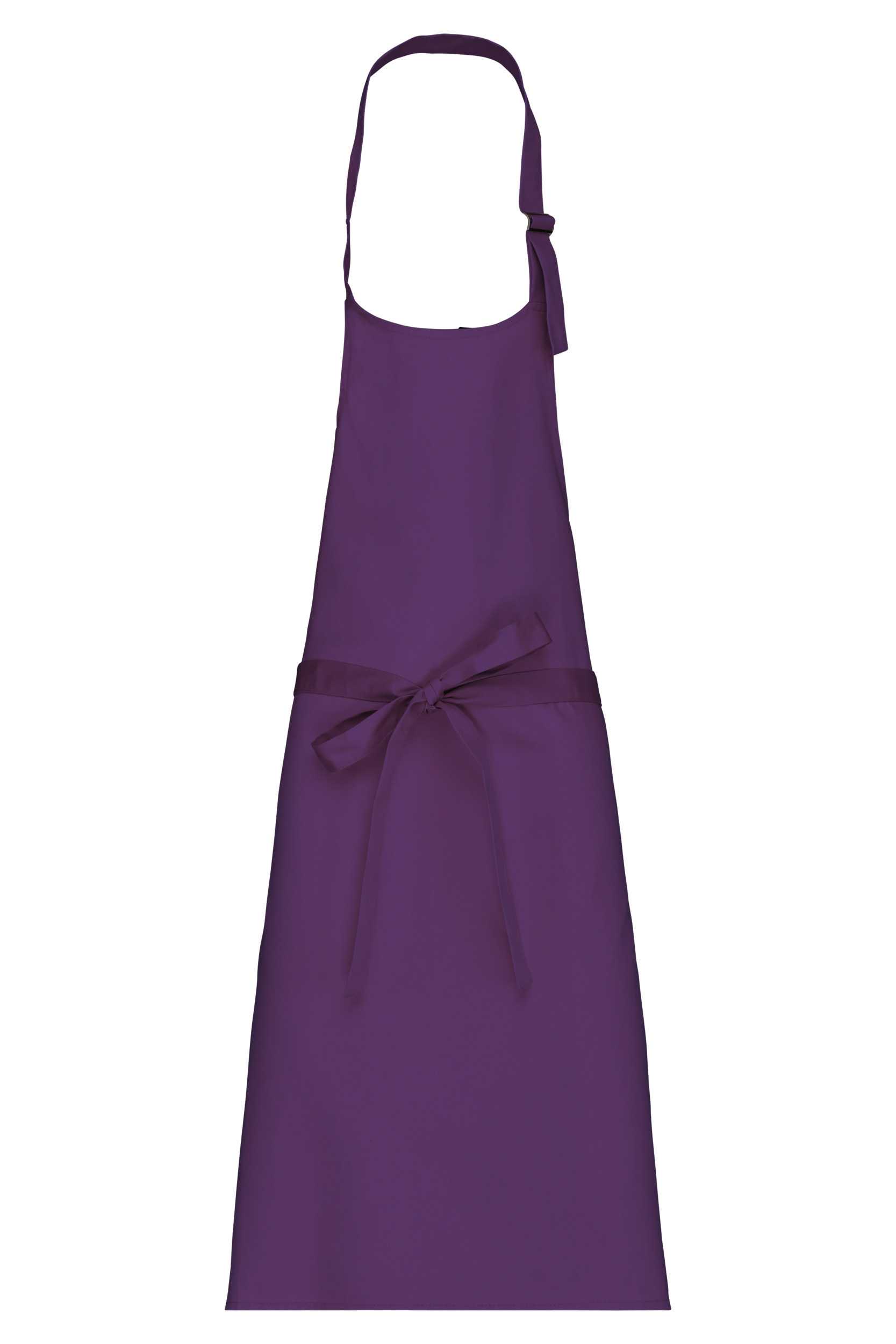 Delantal algodón sin bolsillos Purple