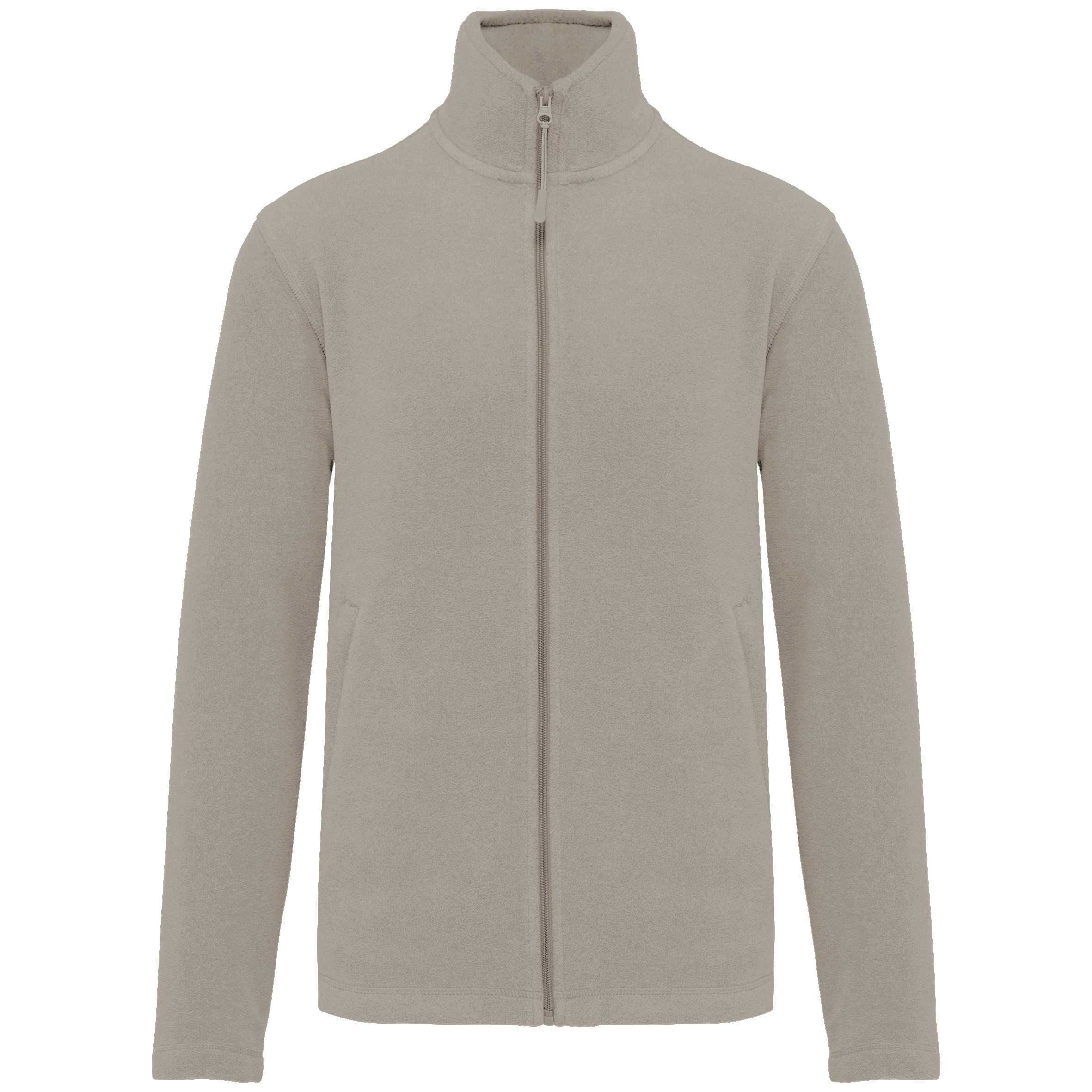 Chaqueta micropolar con cremallera hombre Beige