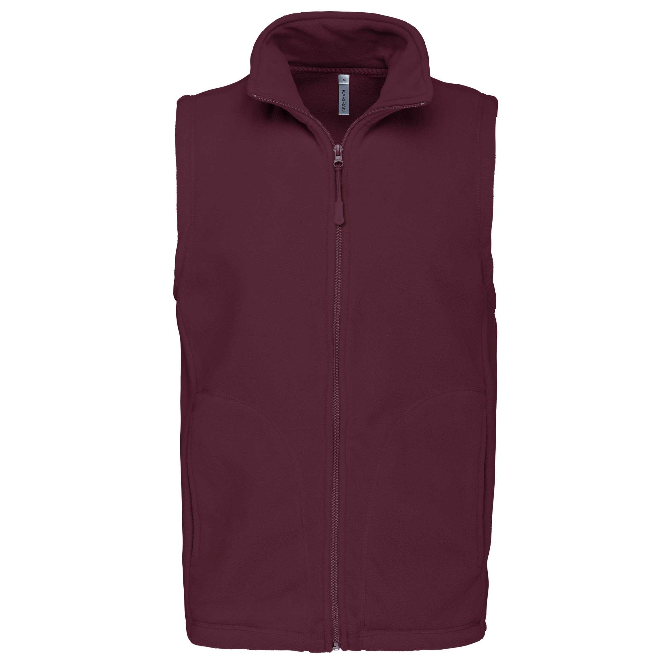 Chaleco micropolar hombre Wine