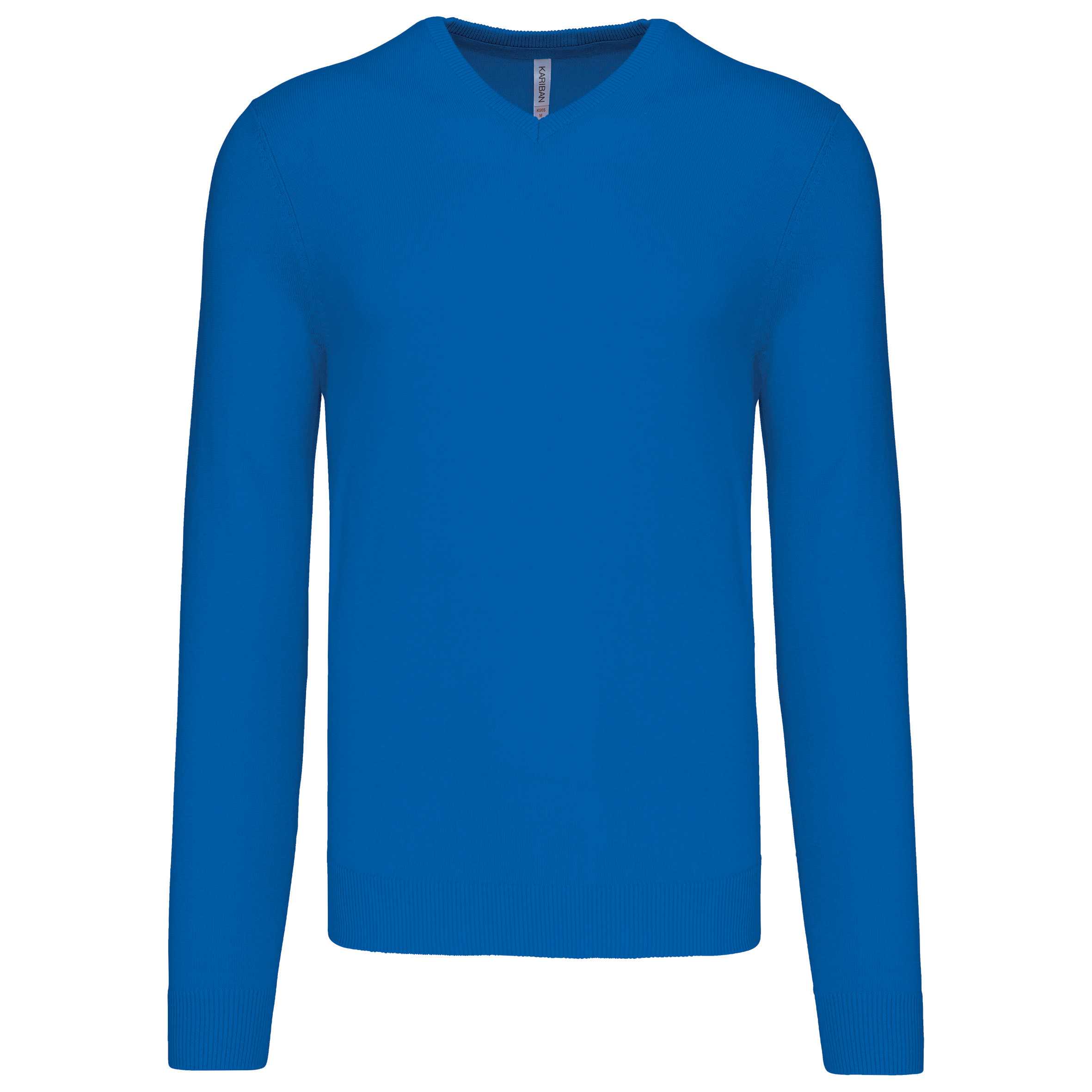 Jersey cuello de pico hombre Light Royal Blue