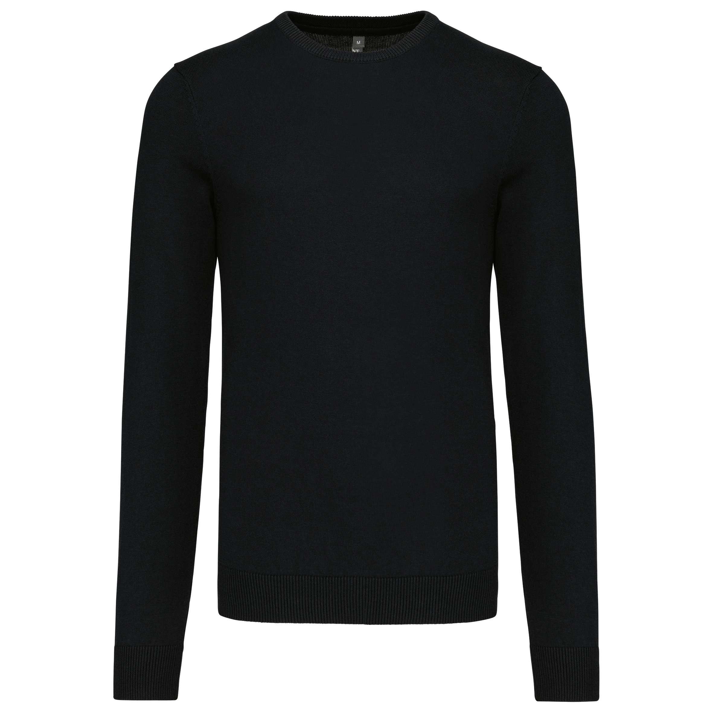 Jersey cuello redondo manga larga hombre Black
