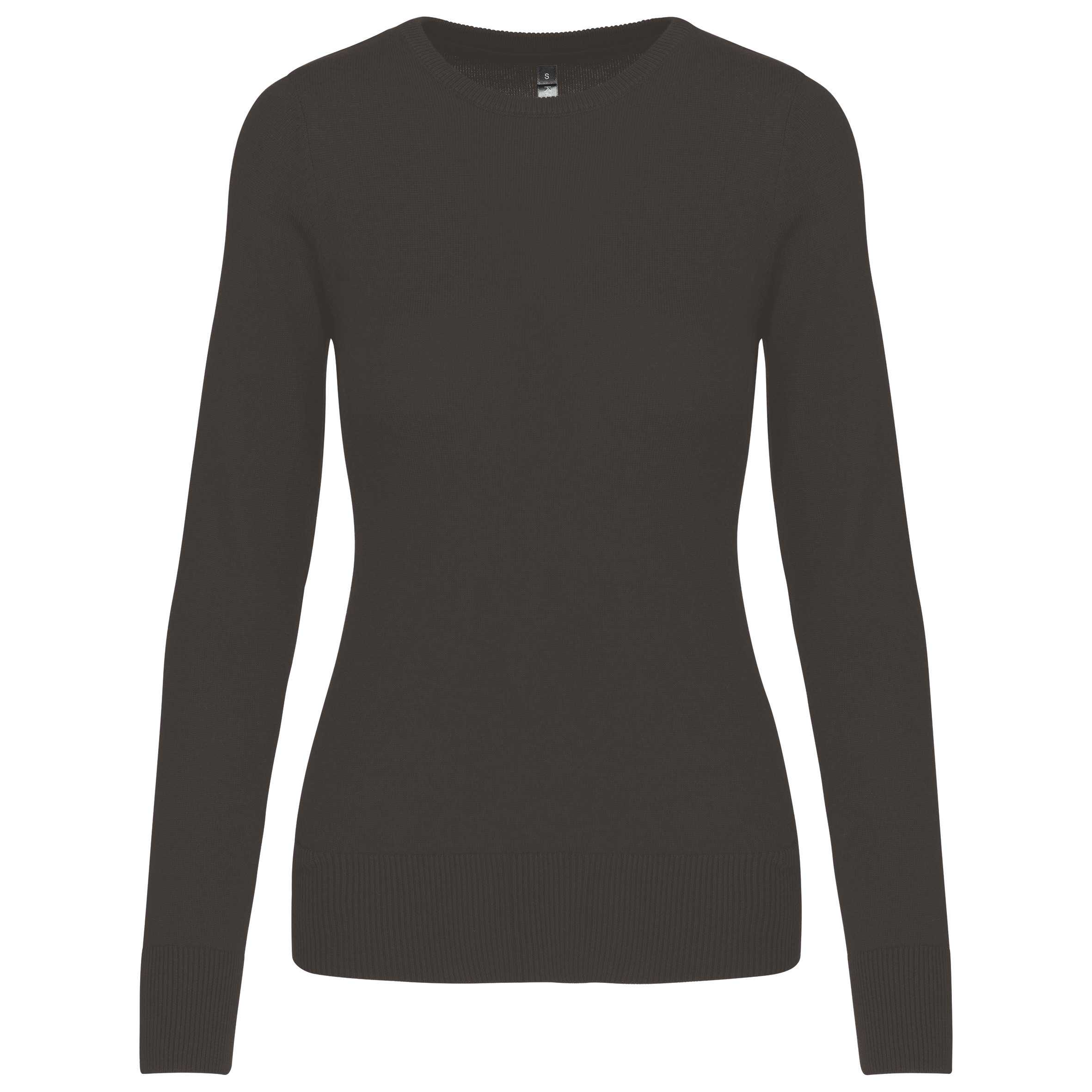 Jersey cuello redondo manga larga mujer Dark Grey