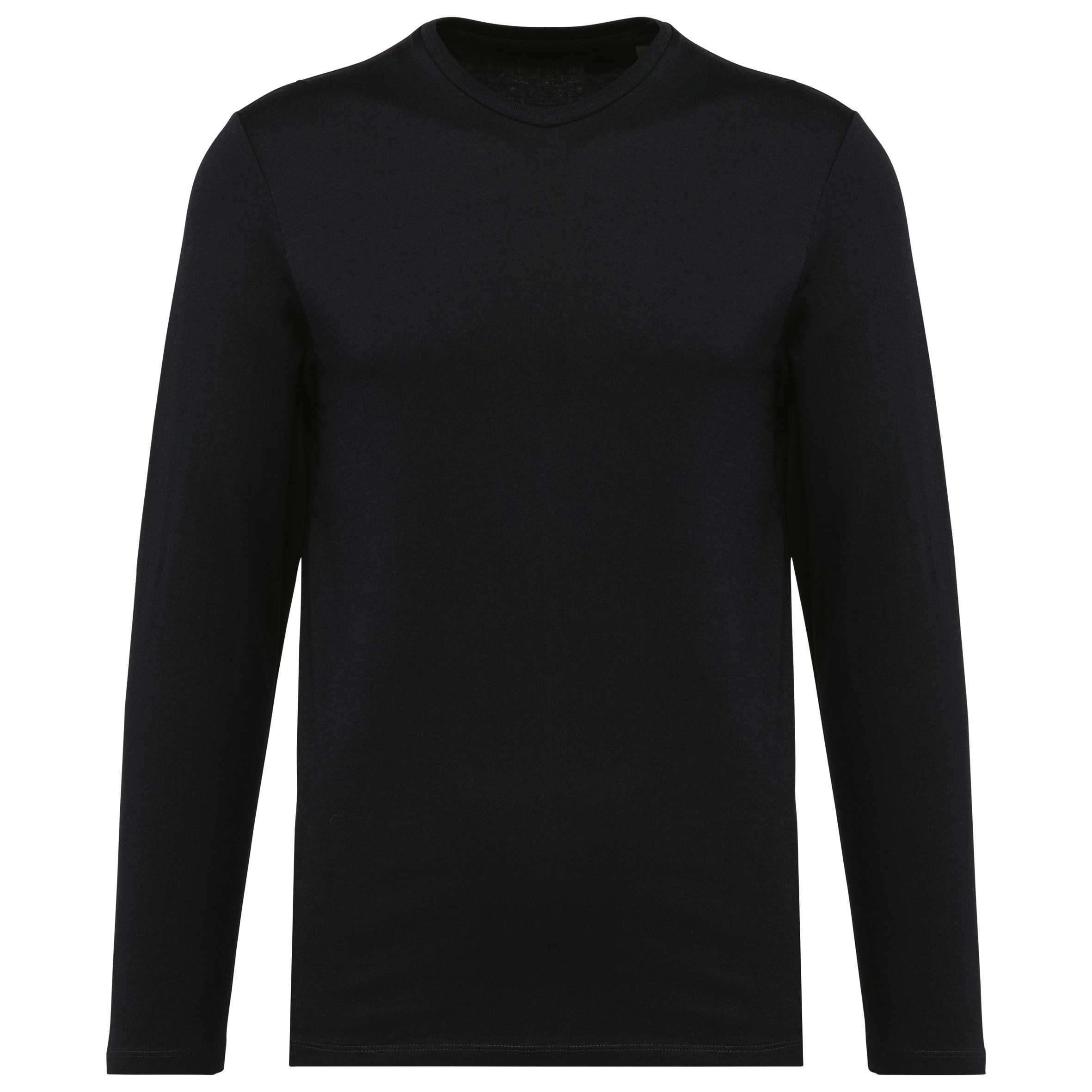 Camiseta Supima® cuello redondo manga larga hombre Black