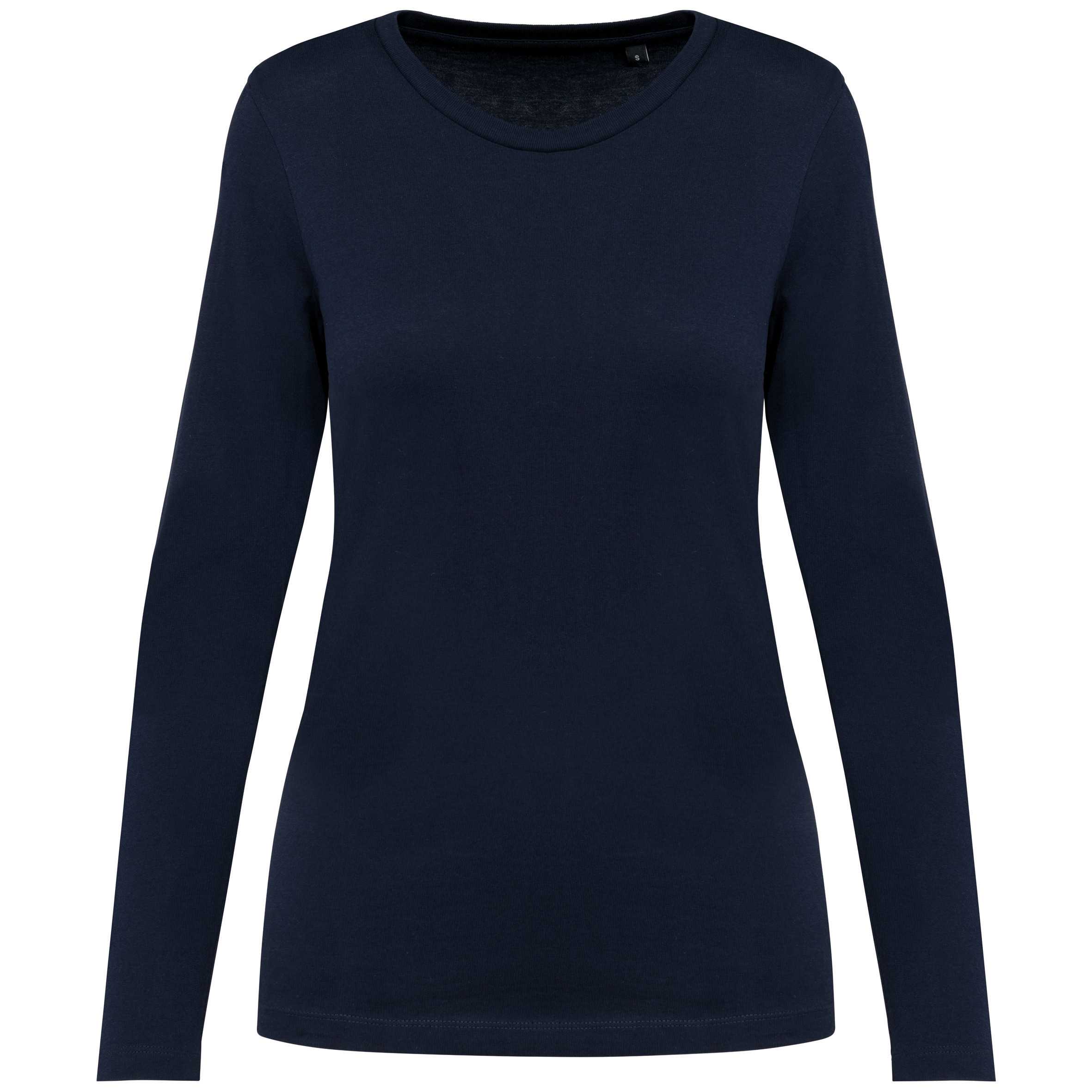 Camiseta Supima® cuello redondo manga larga mujer Deep Navy