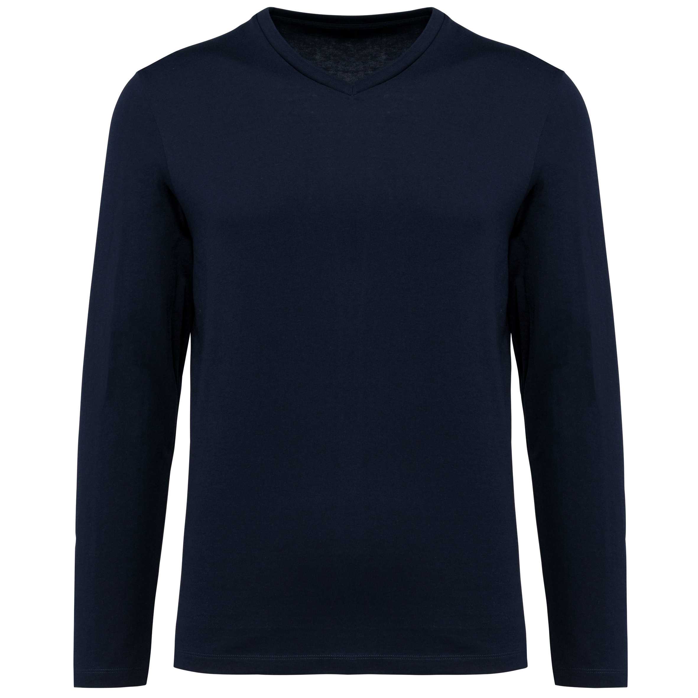 Camiseta Supima® cuello de pico manga larga hombre Deep Navy