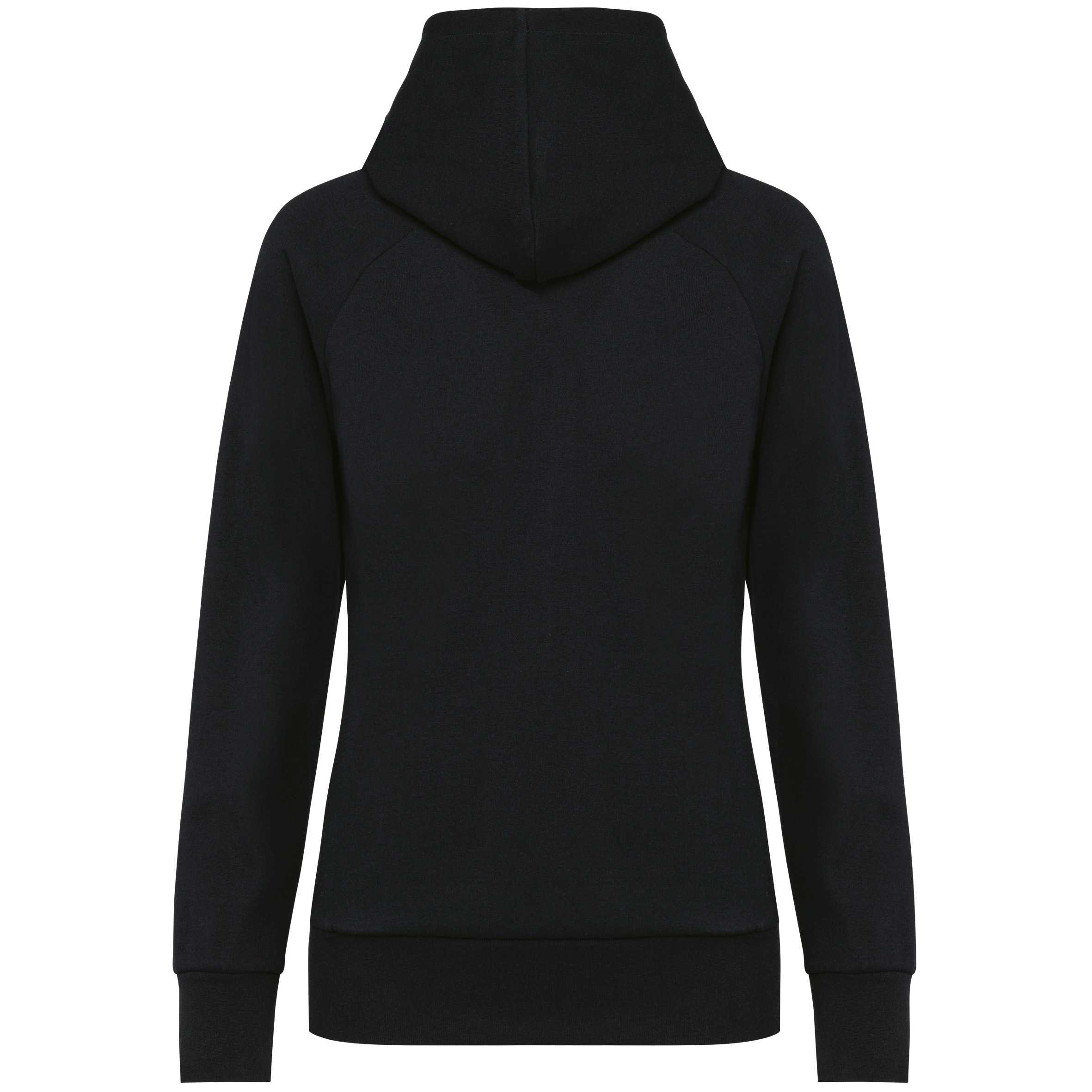 Chaqueta con cremallera y capucha mujer Black