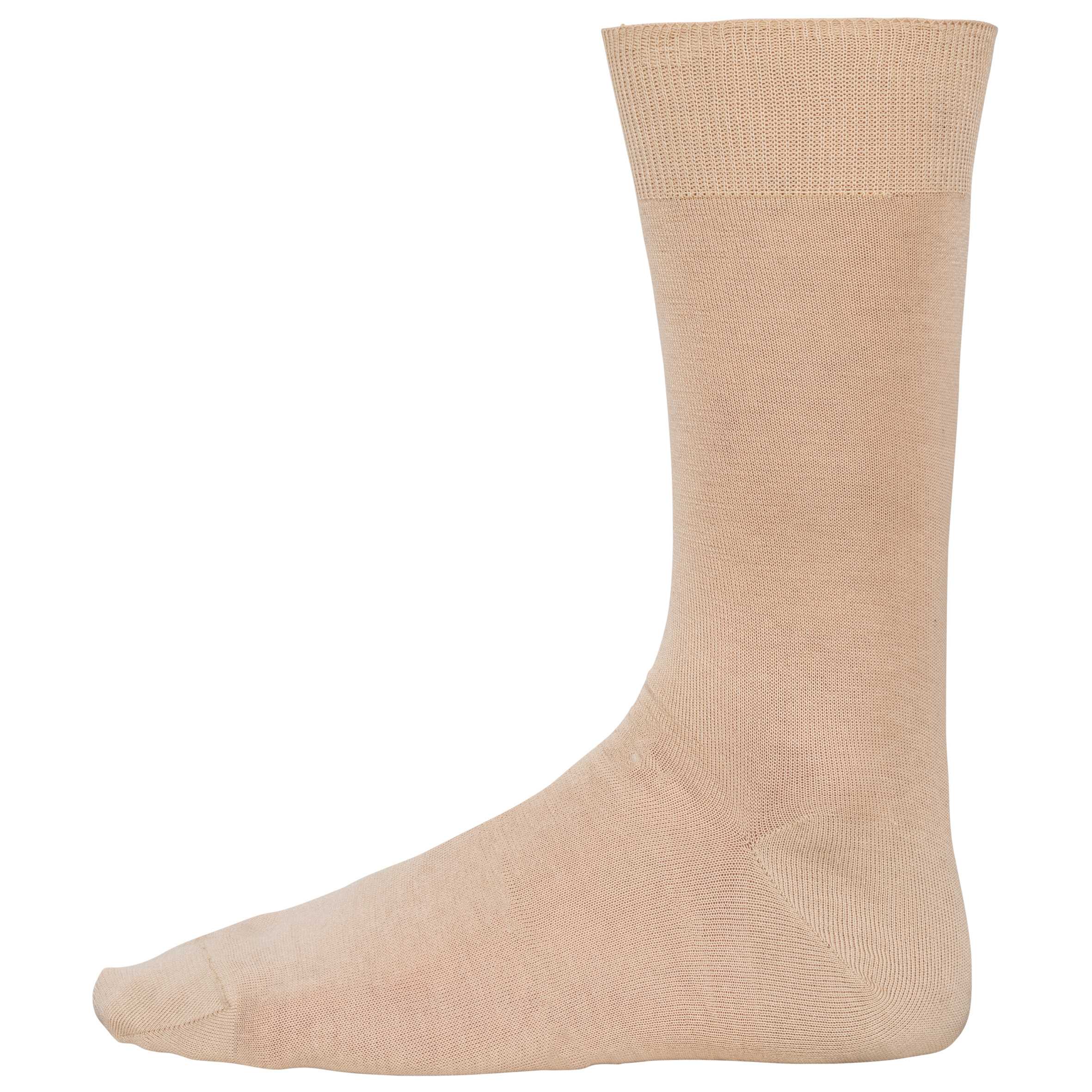 Calcetines jersey algodón hilo Escocia hombre Beige