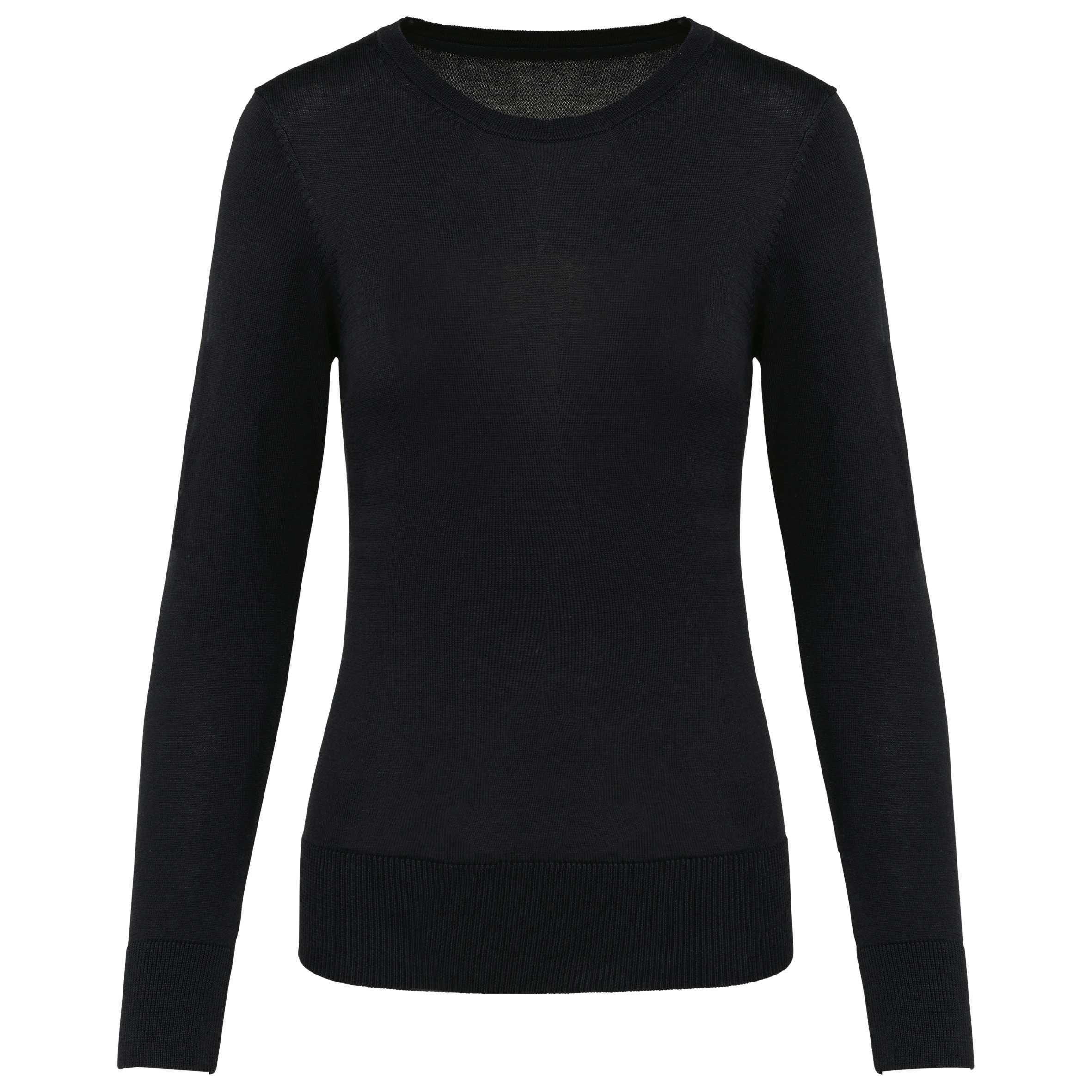 Jersey Supima® cuello redondo mujer Black