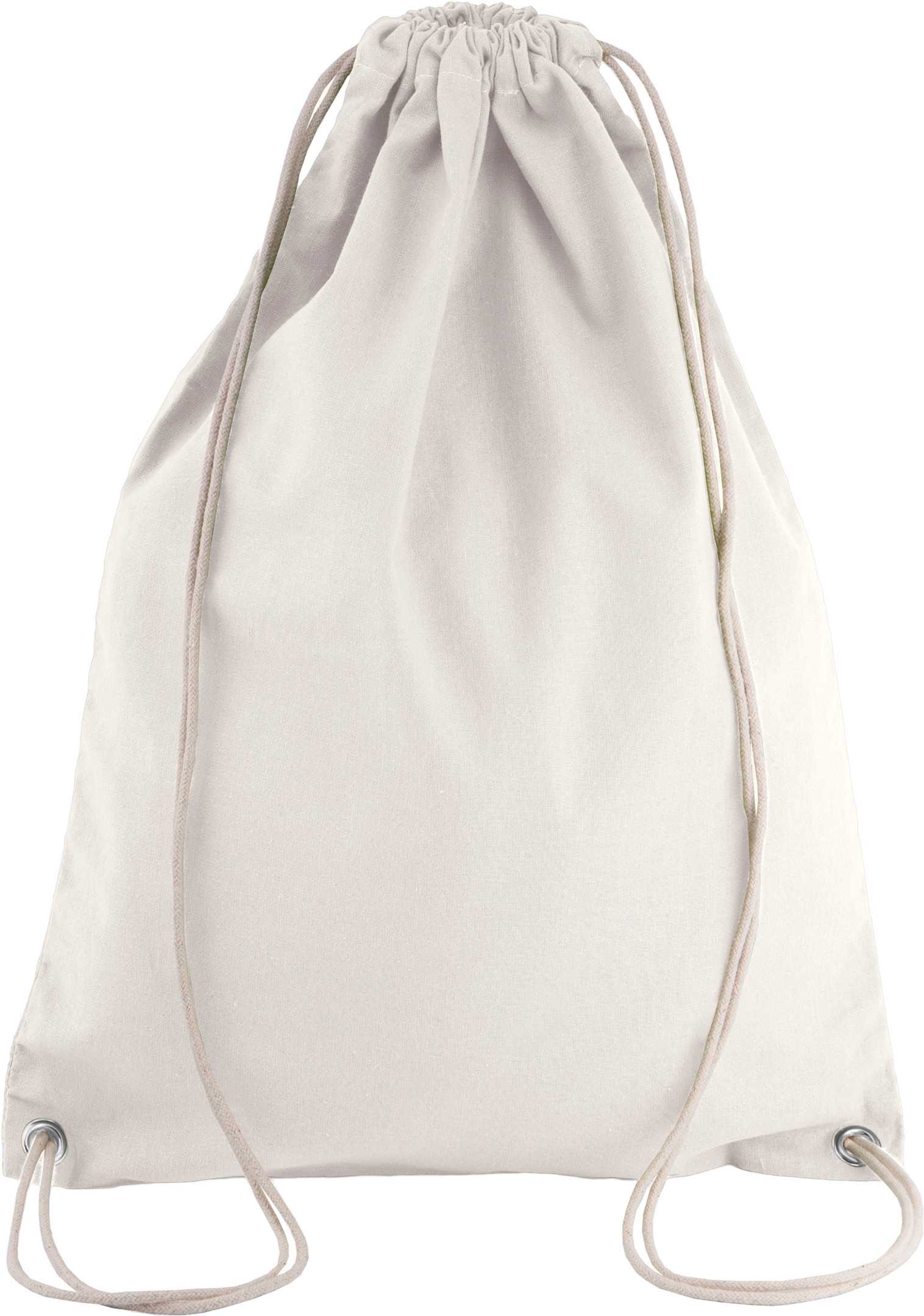 Mochila de algodón con cordones Natural