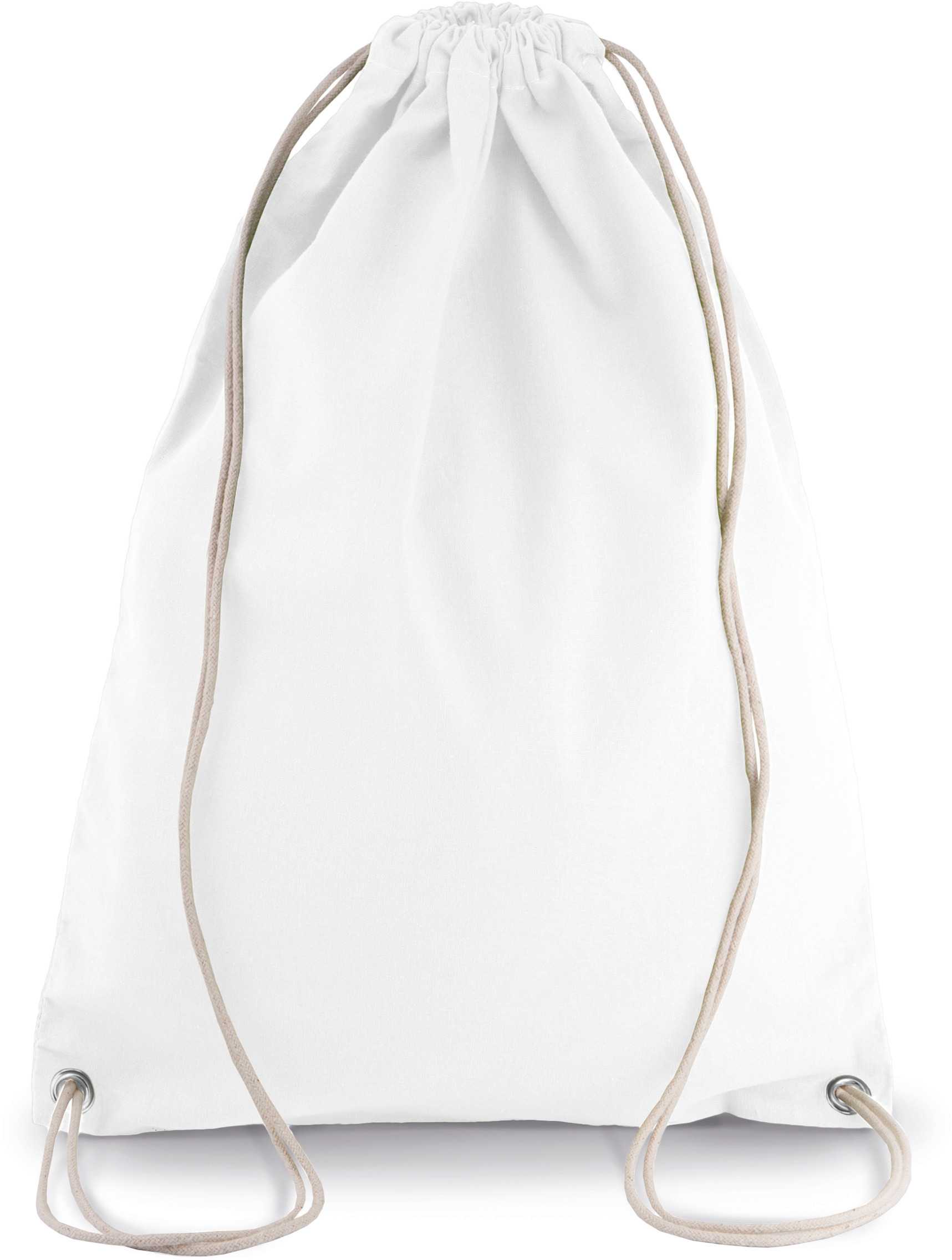 Mochila de algodón con cordones White