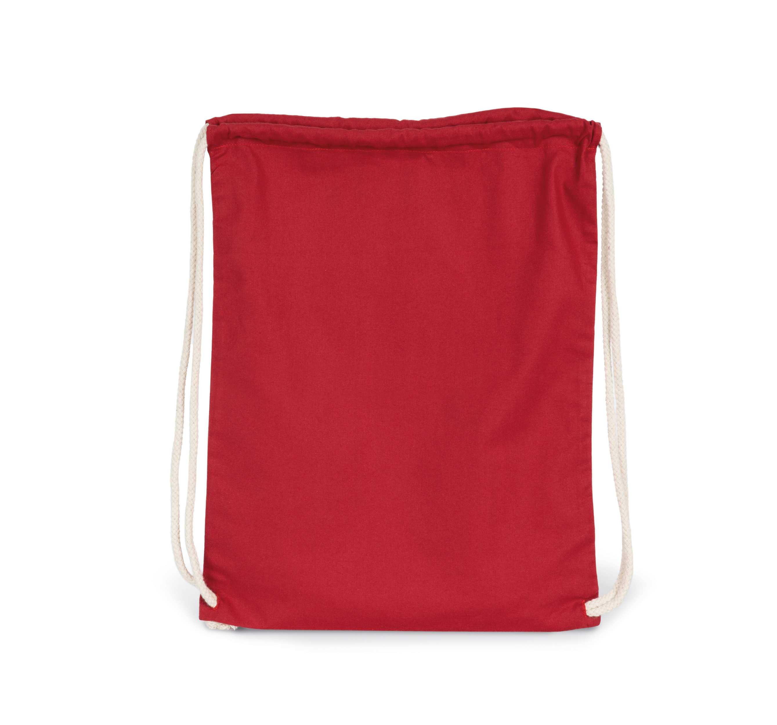 Mochila de algodón orgánico con cordones Hibiscus Red