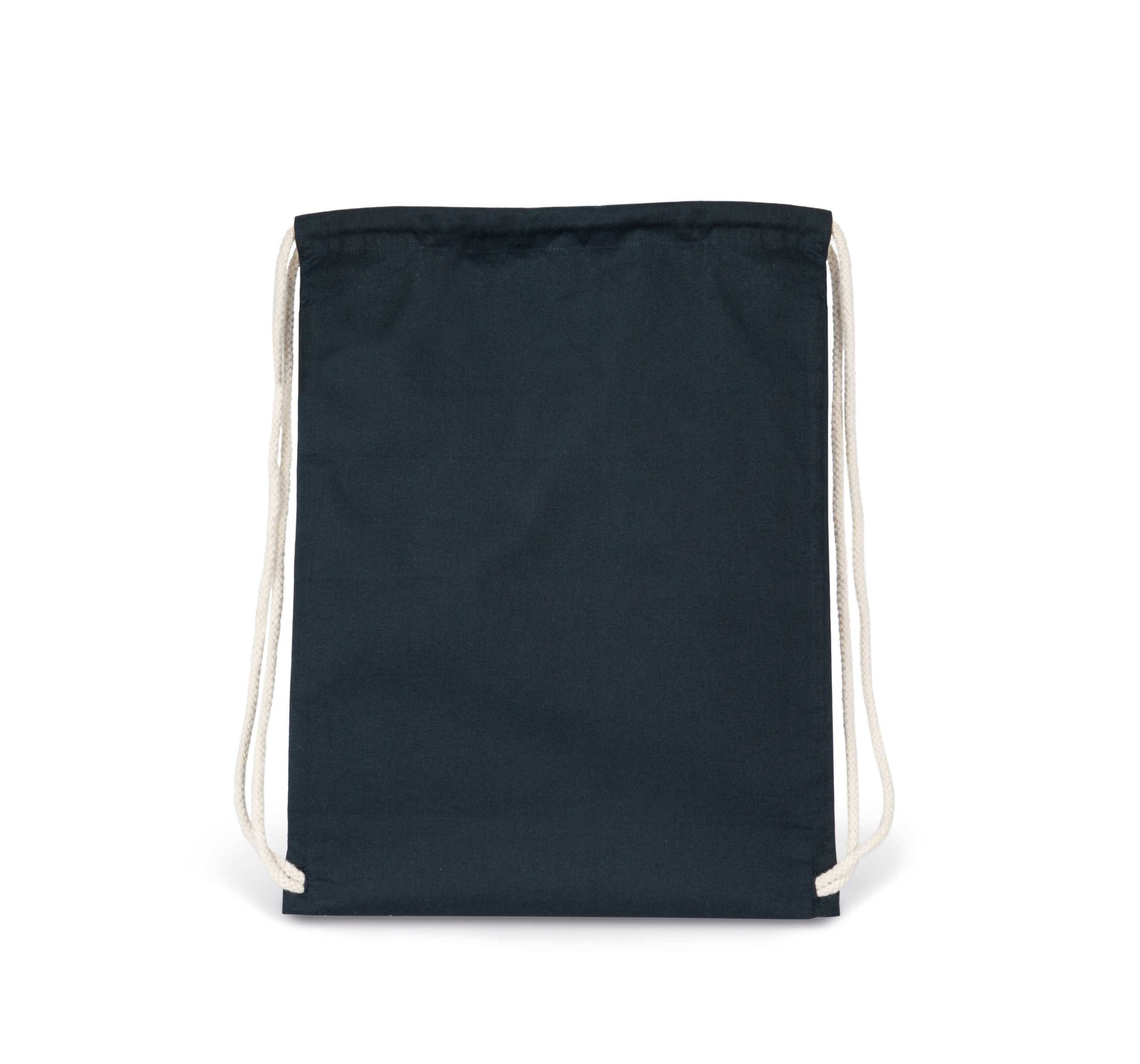 Mochila de algodón orgánico con cordones Navy Blue