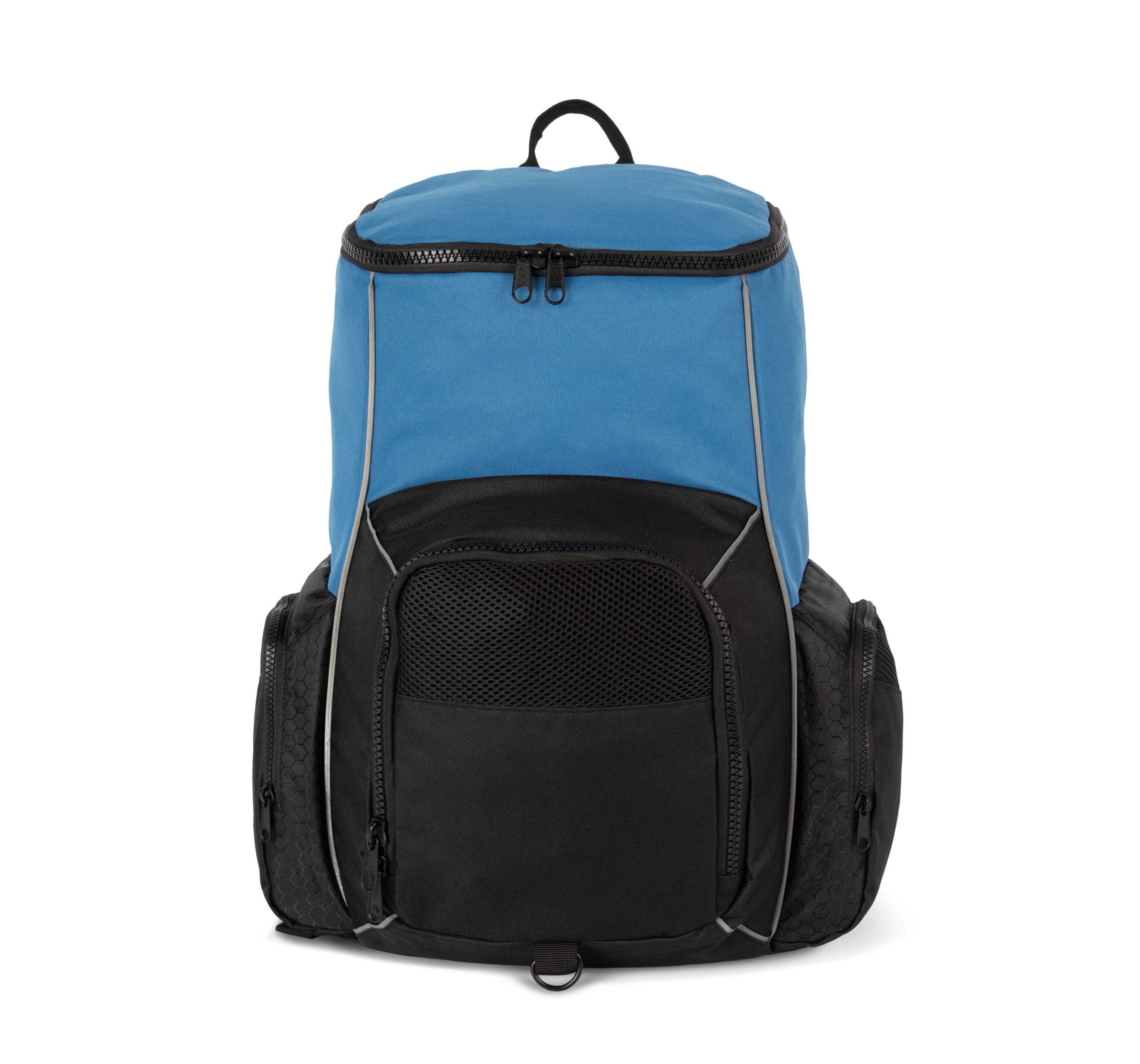 Mochila de deporte con portaobjetos confeccionada en material reciclado Light royal blue / Black