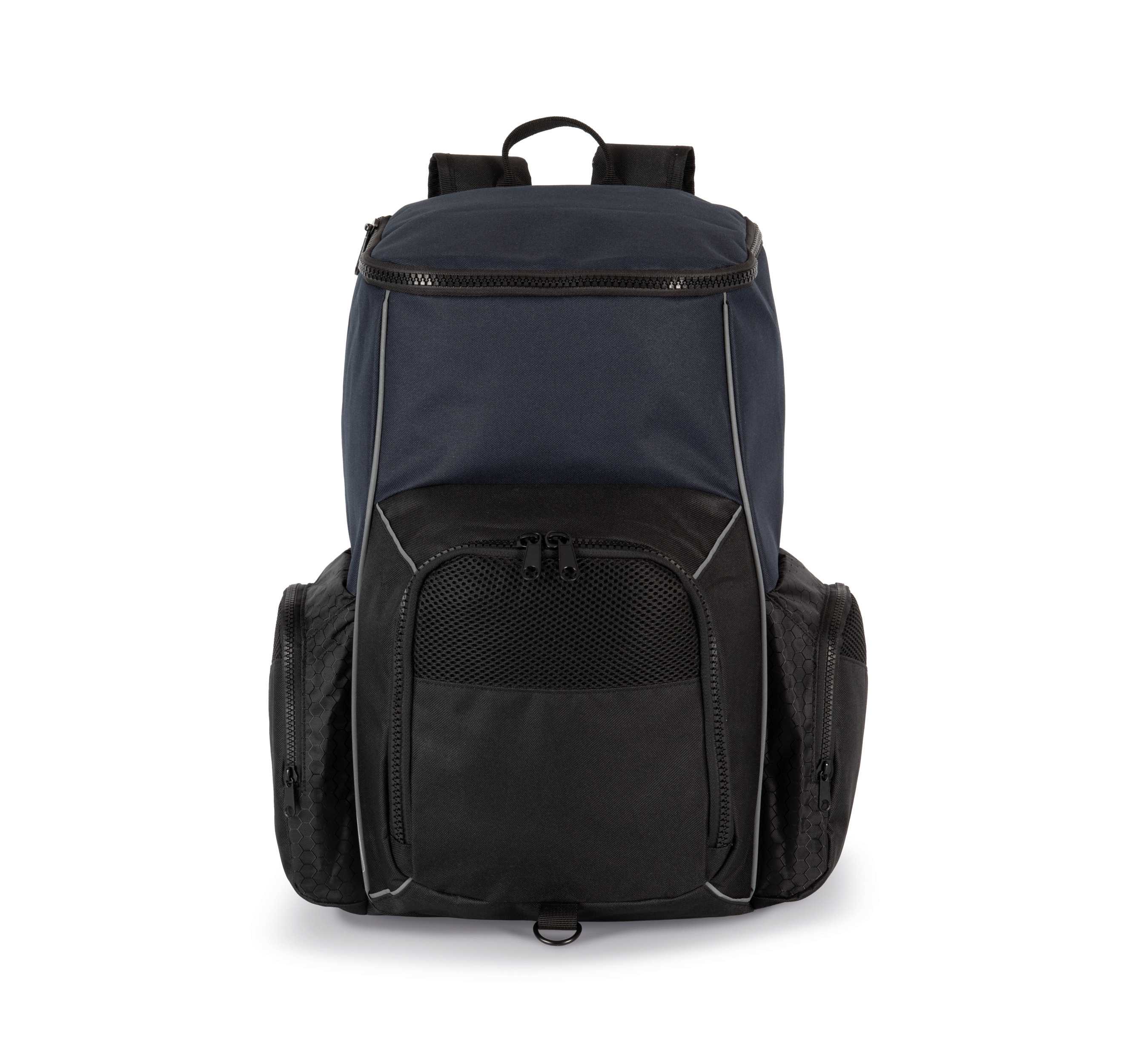 Mochila de deporte con portaobjetos confeccionada en material reciclado Navy / Black