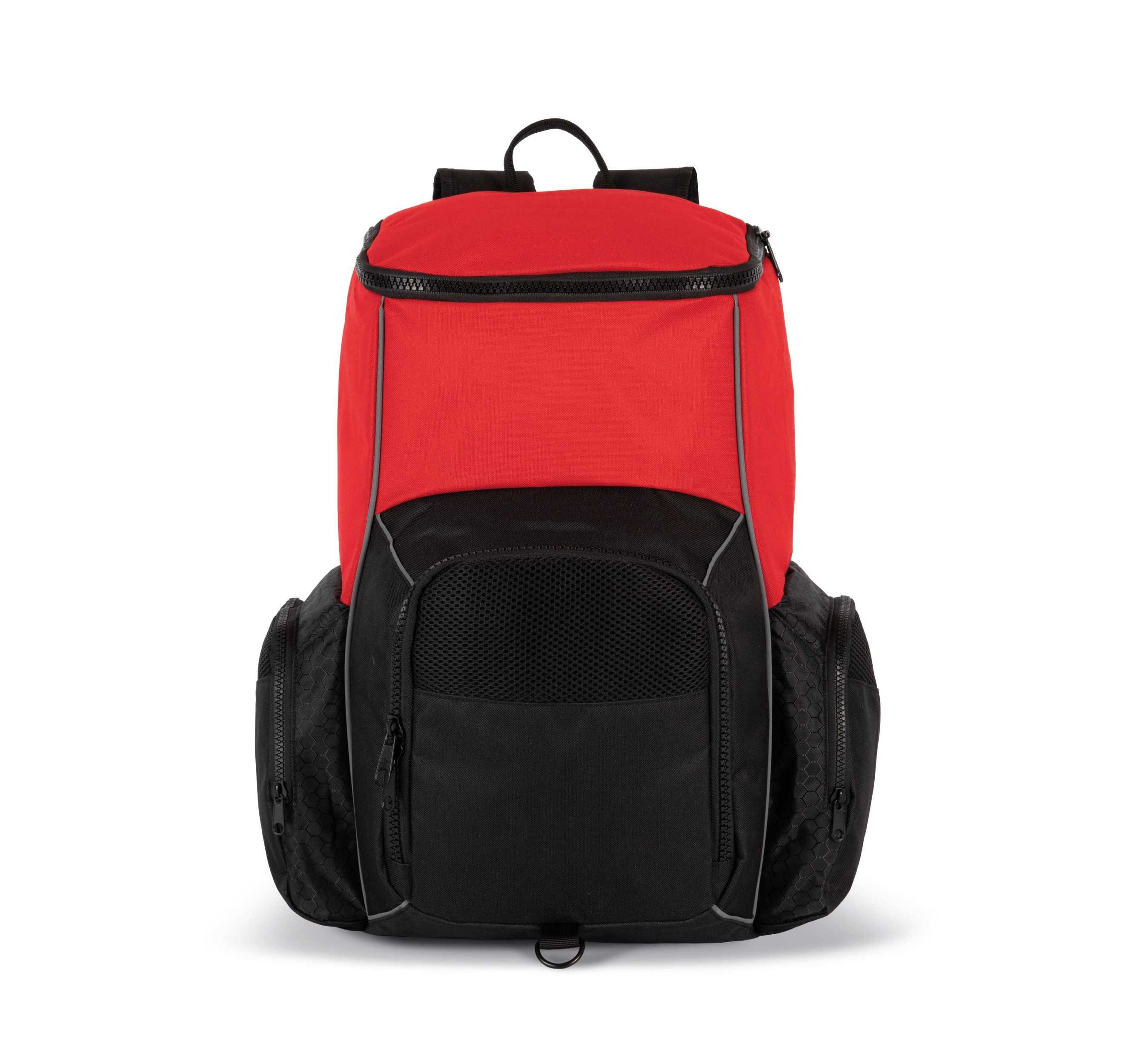 Mochila de deporte con portaobjetos confeccionada en material reciclado Red / Black