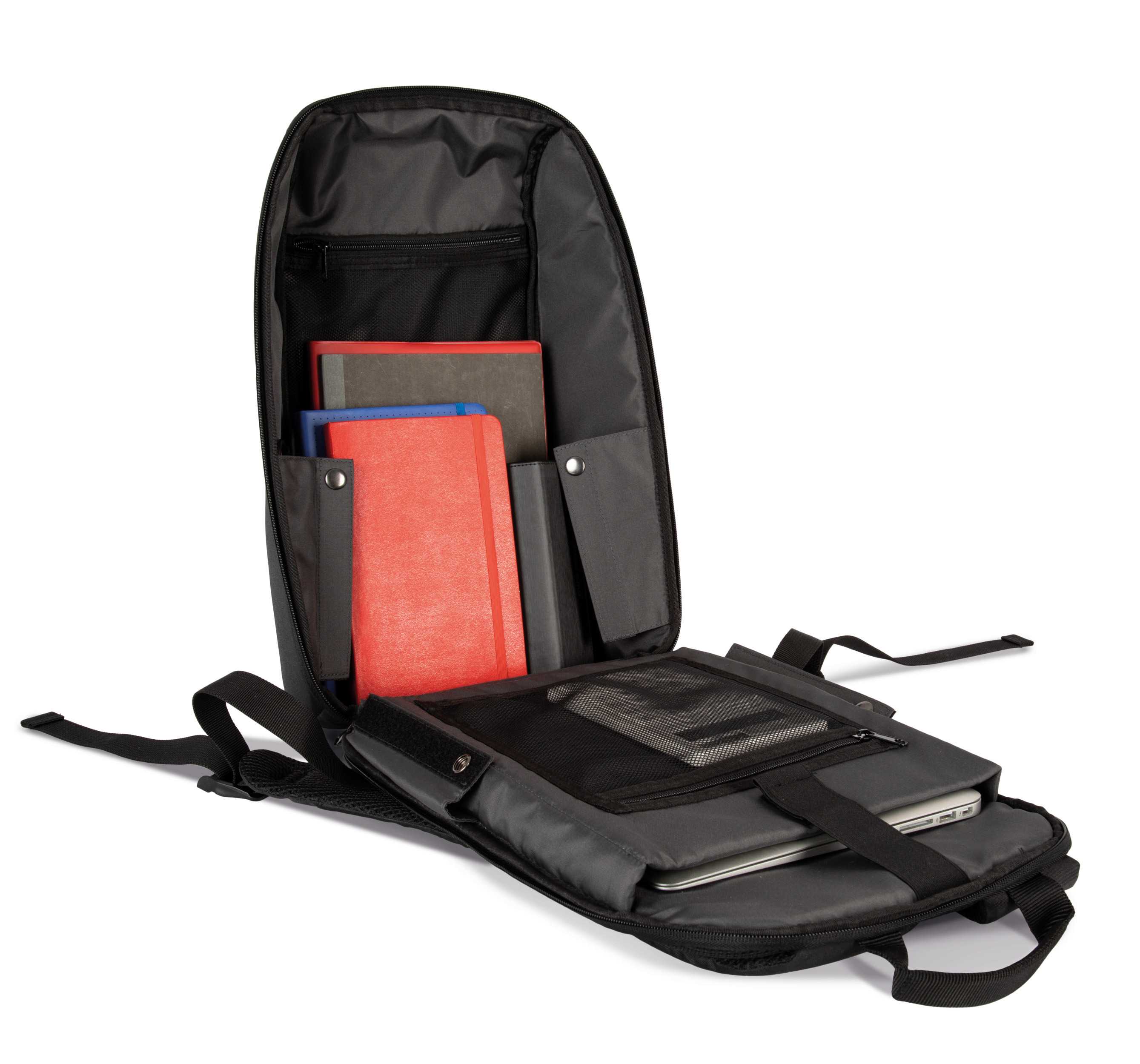 Mochila de trabajo portaordenador reciclado Black