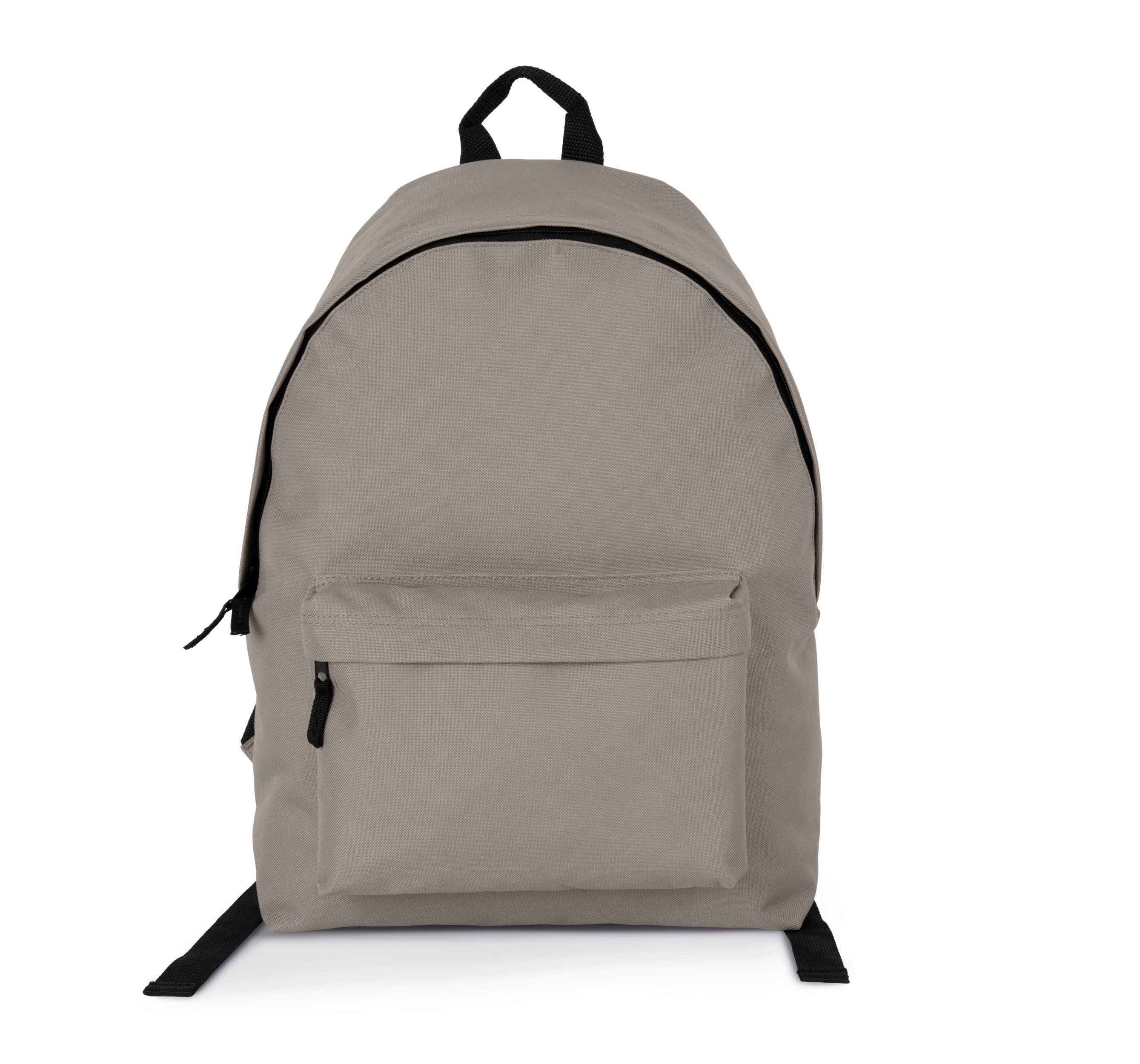 Mochila informal en material reciclado con bolsillo frontal Taupe