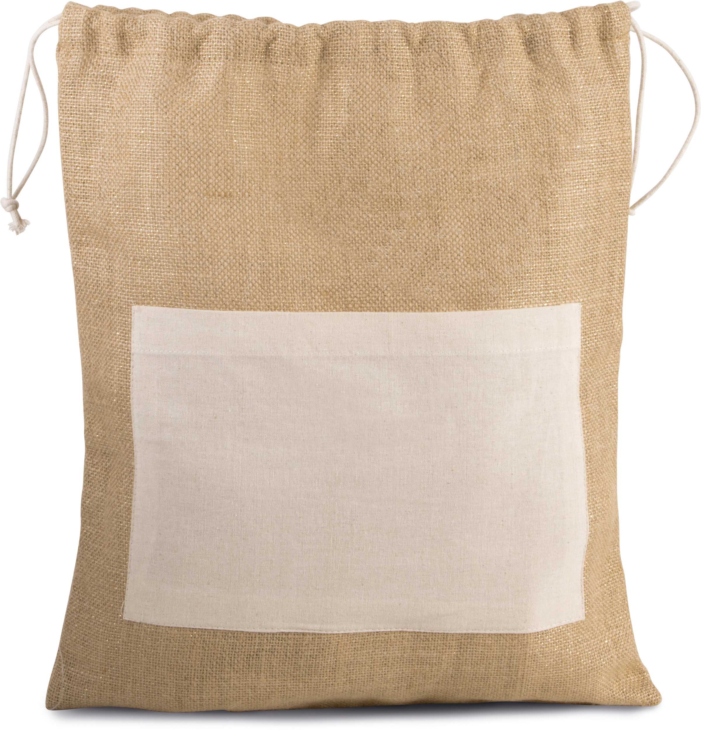 Mochila de yute con cordones Natural / Gold