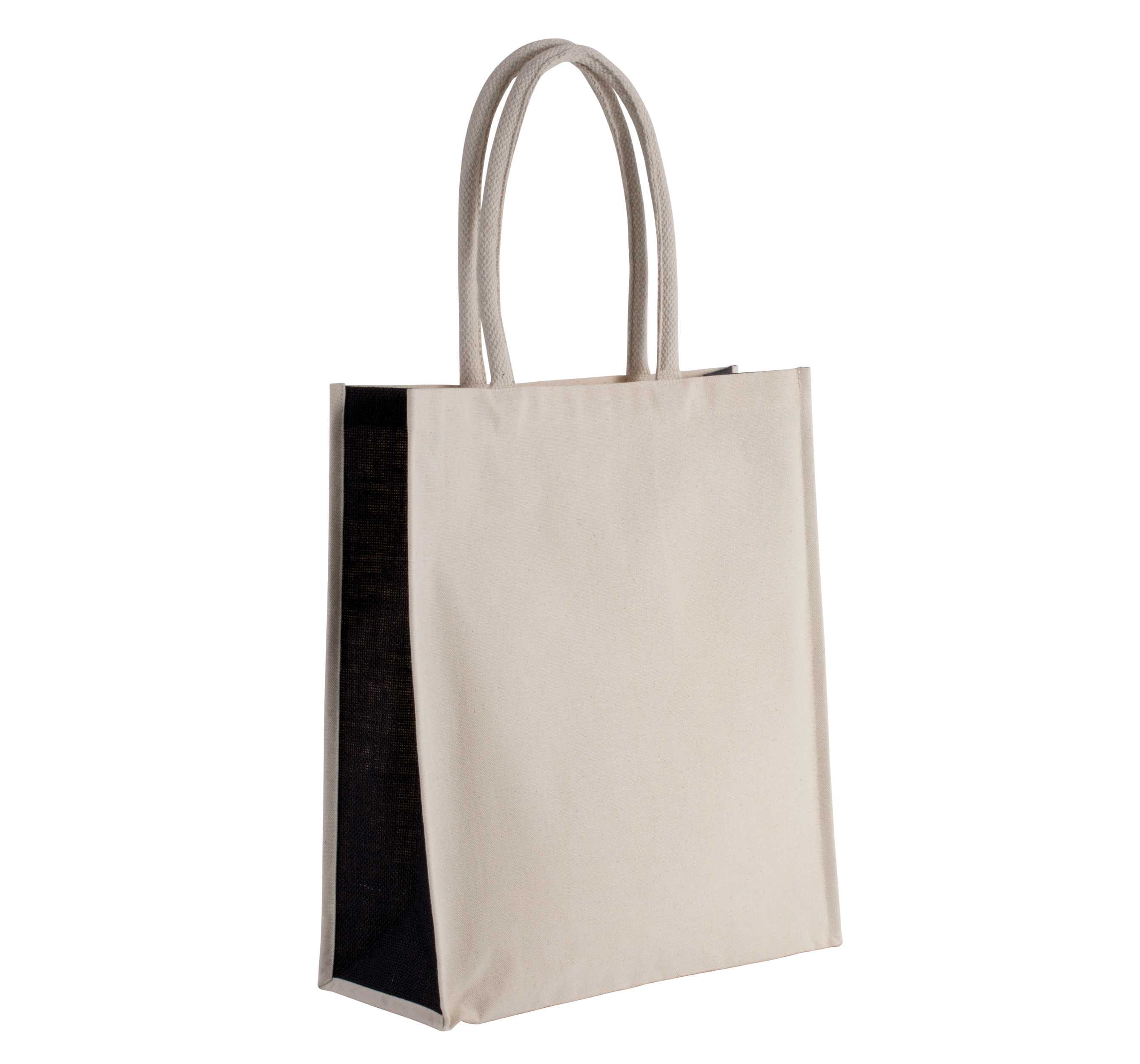 Bolsa de algodón / yute de 23 L Natural / Black