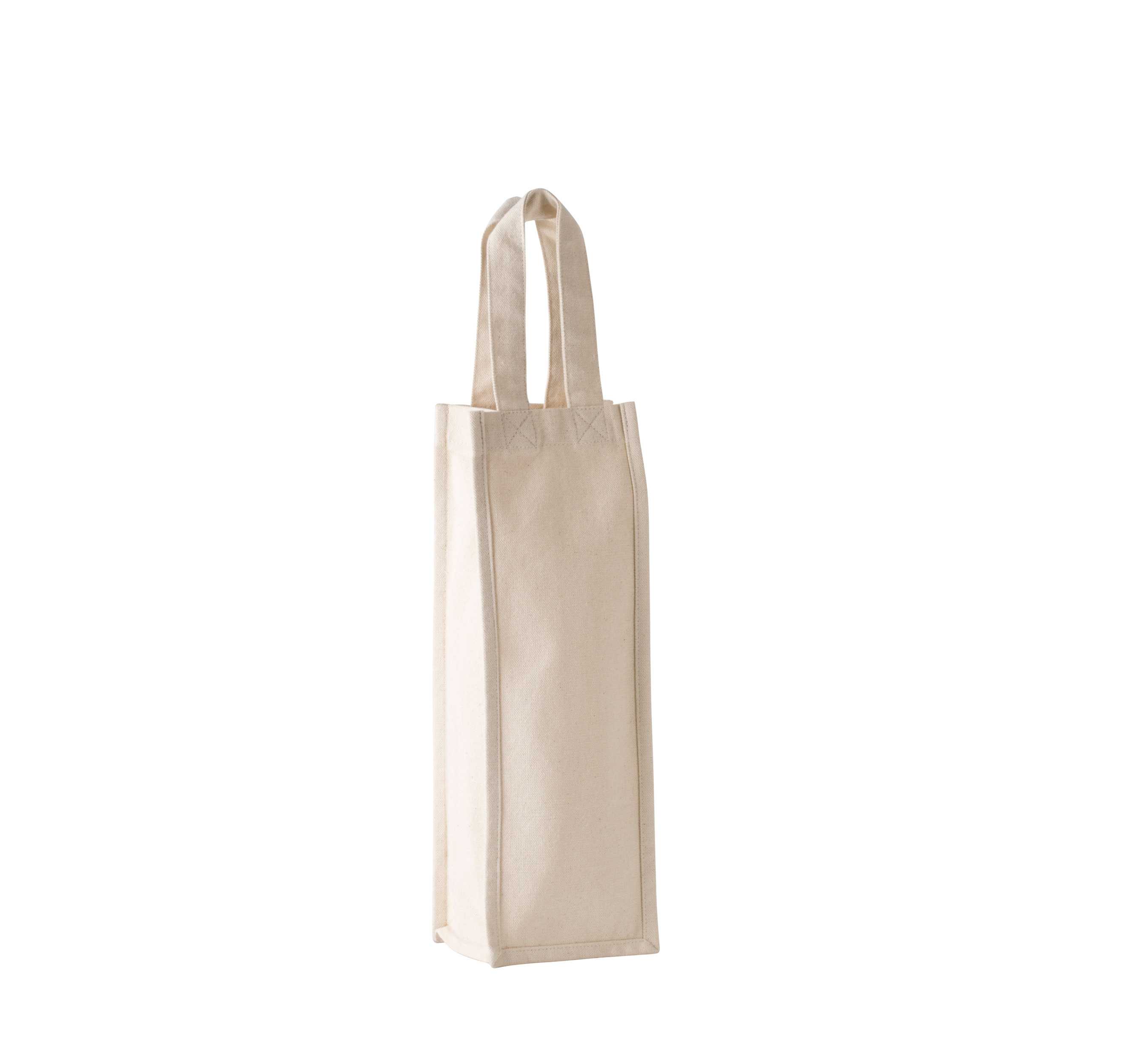 Bolsa para botella de algodón canvas Natural
