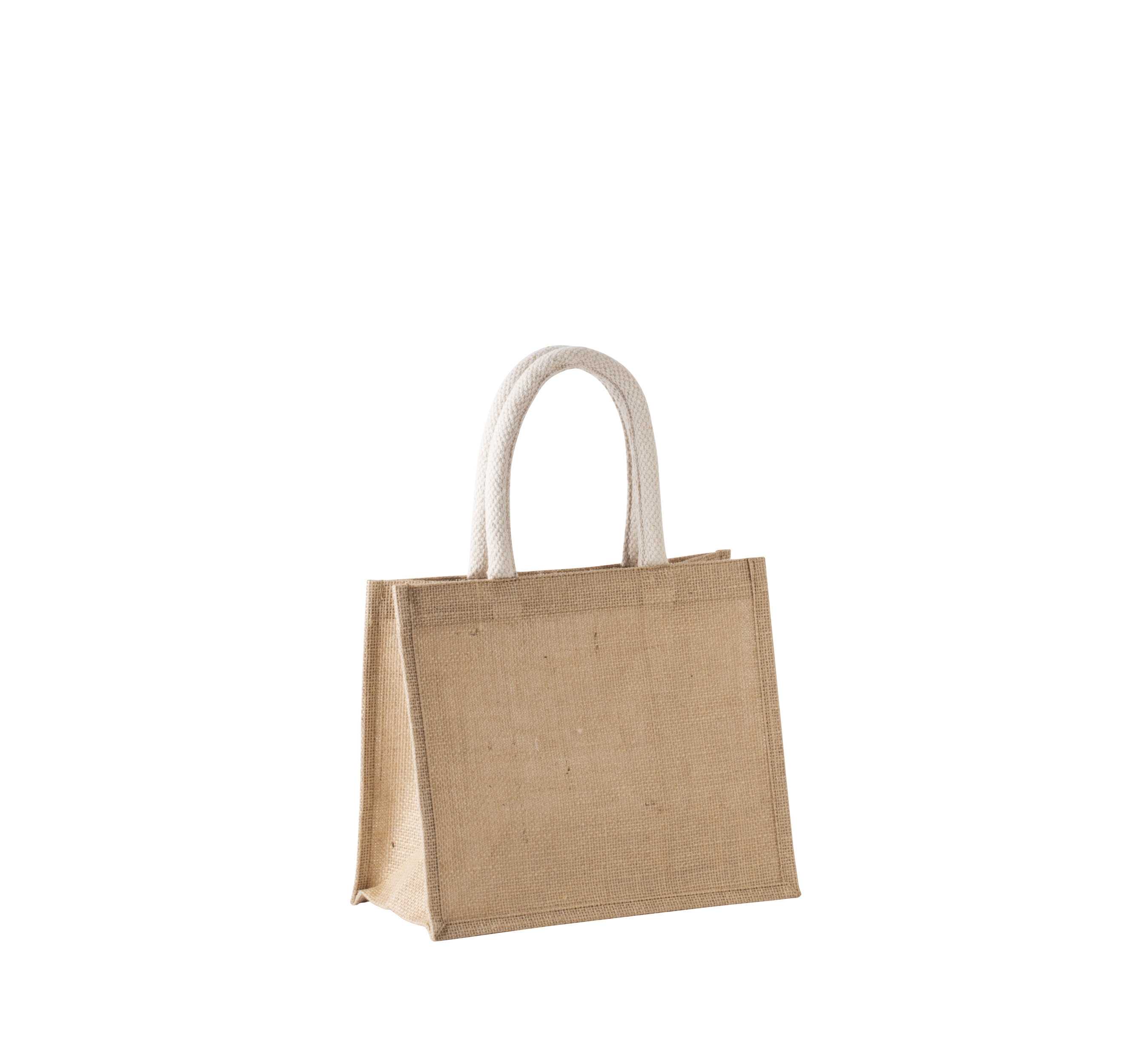 Bolsa estilo cesta de tela de yute, modelo mediano Natural