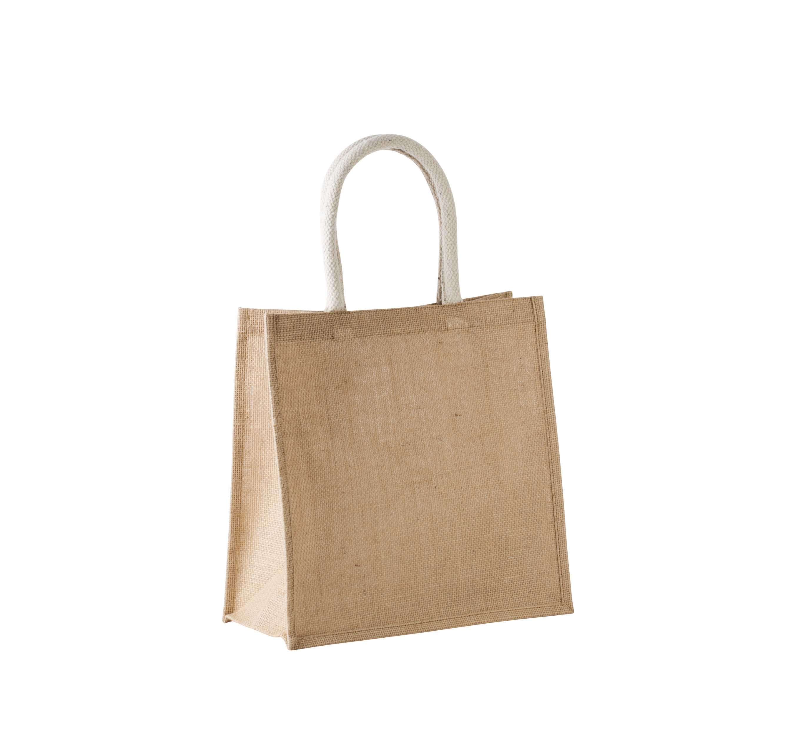Bolsa estilo cesta de tela de yute, modelo grande Natural