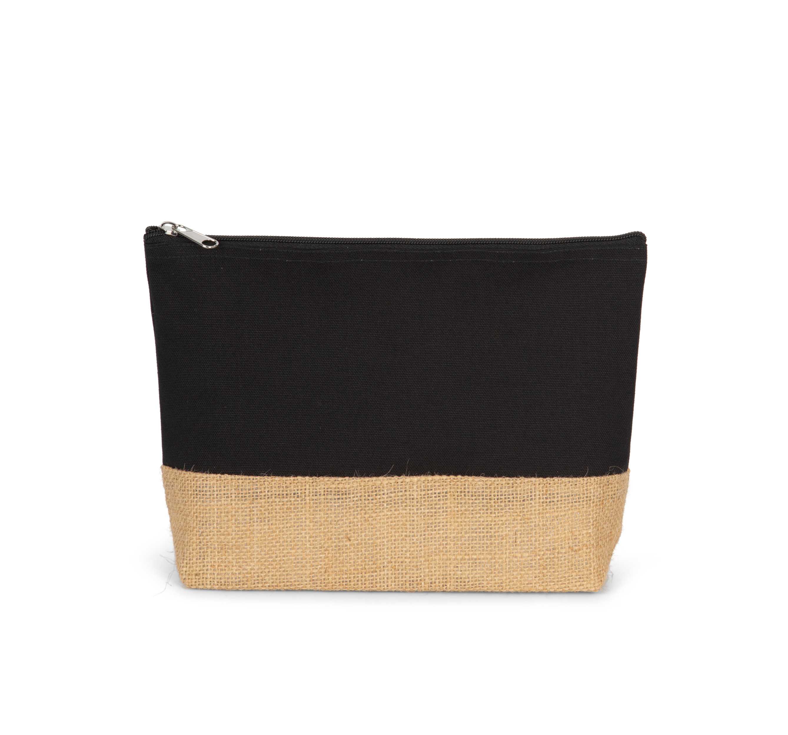 Estuche de algodón canvas y yute Black / Natural