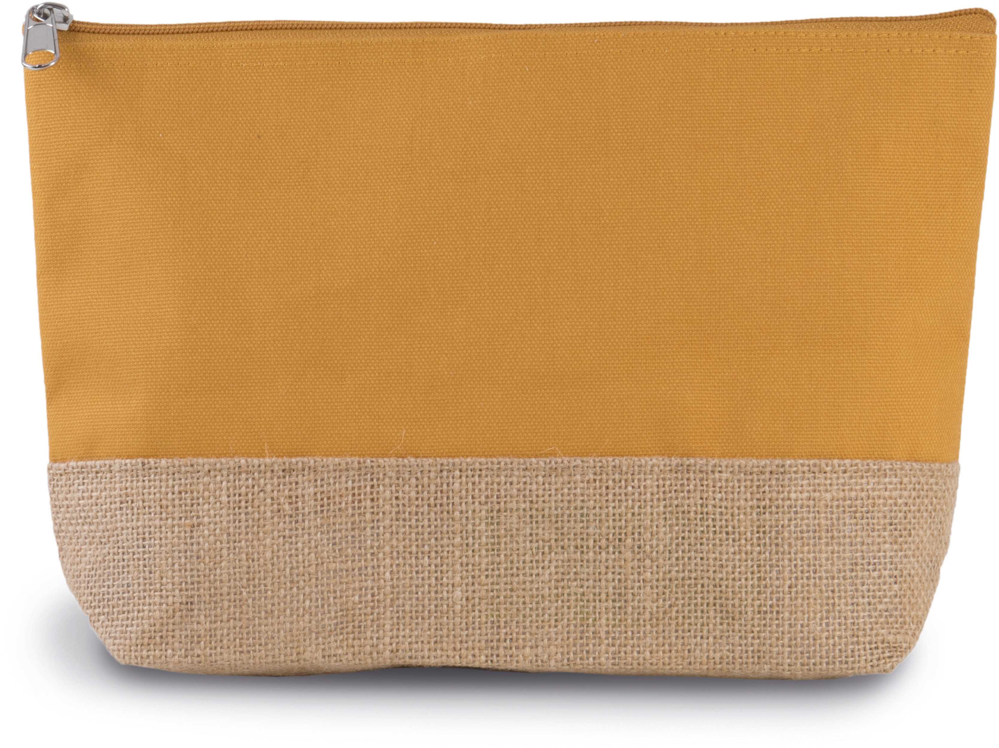 Estuche de algodón canvas y yute Cumin Yellow / Natural