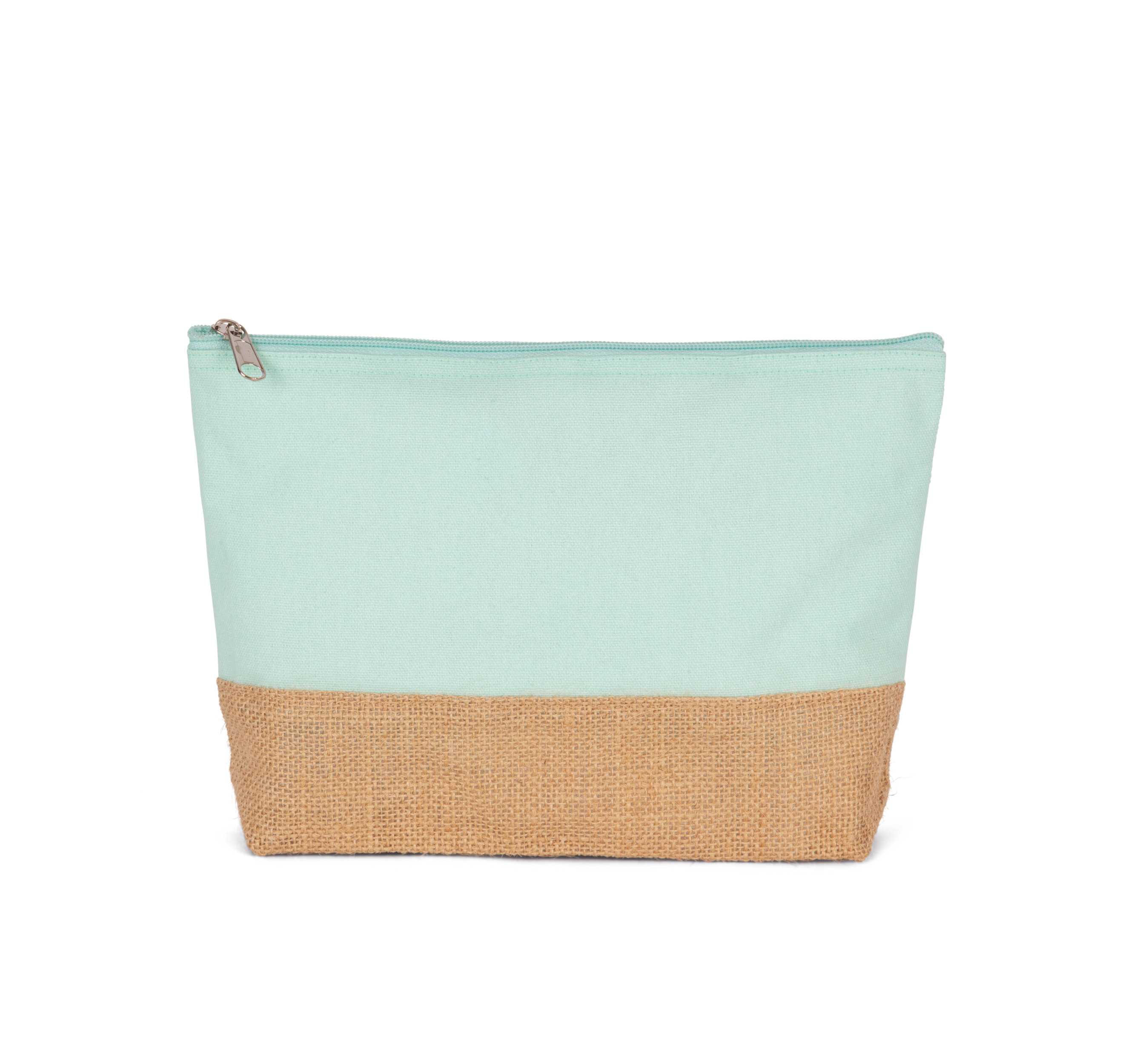 Estuche de algodón canvas y yute Ice Mint / Natural