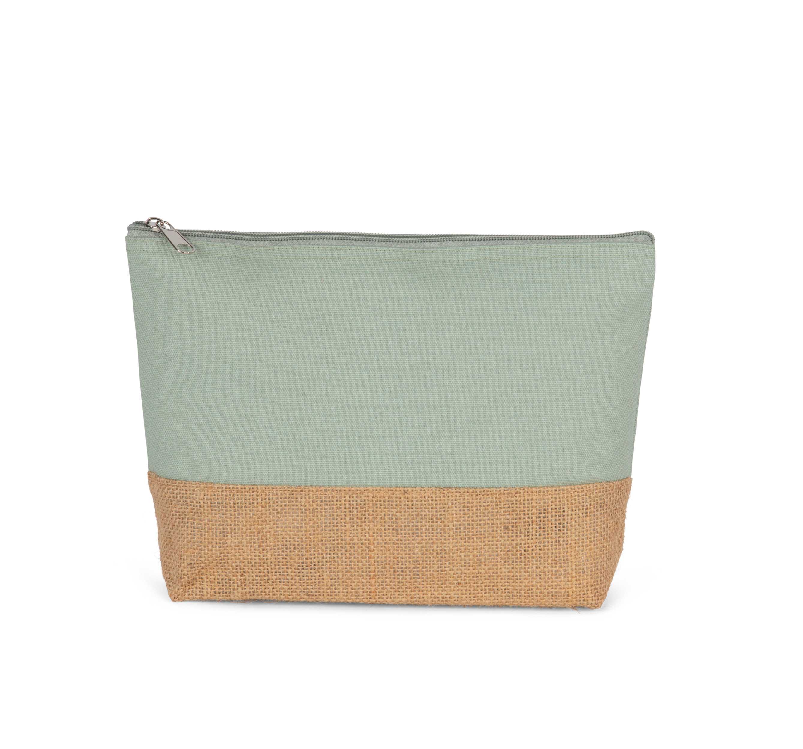 Estuche de algodón canvas y yute Sage / Natural