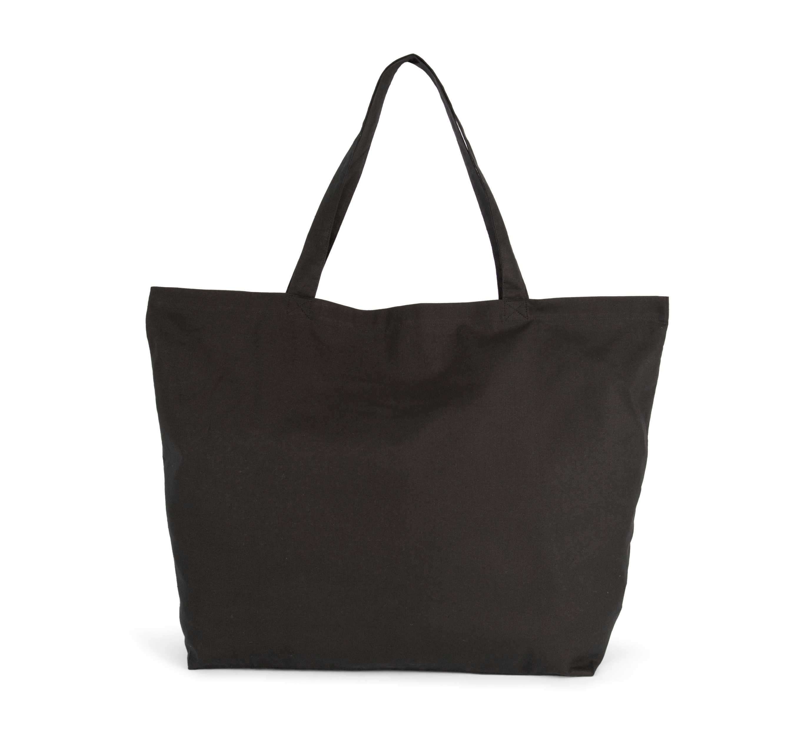 Bolsa de compras extragrande de algodón Black