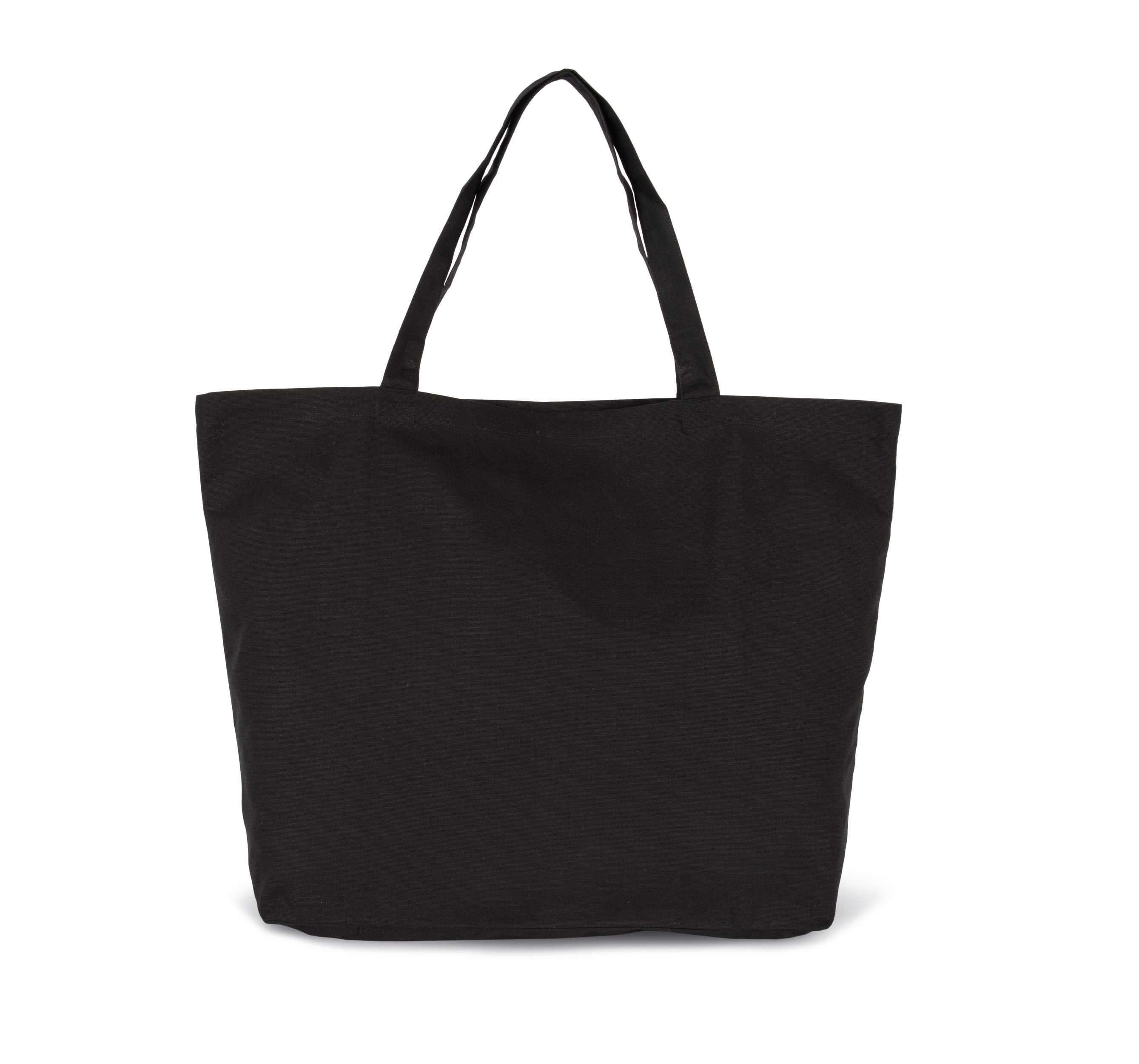 Bolsa de compras extragrande de algodón Black