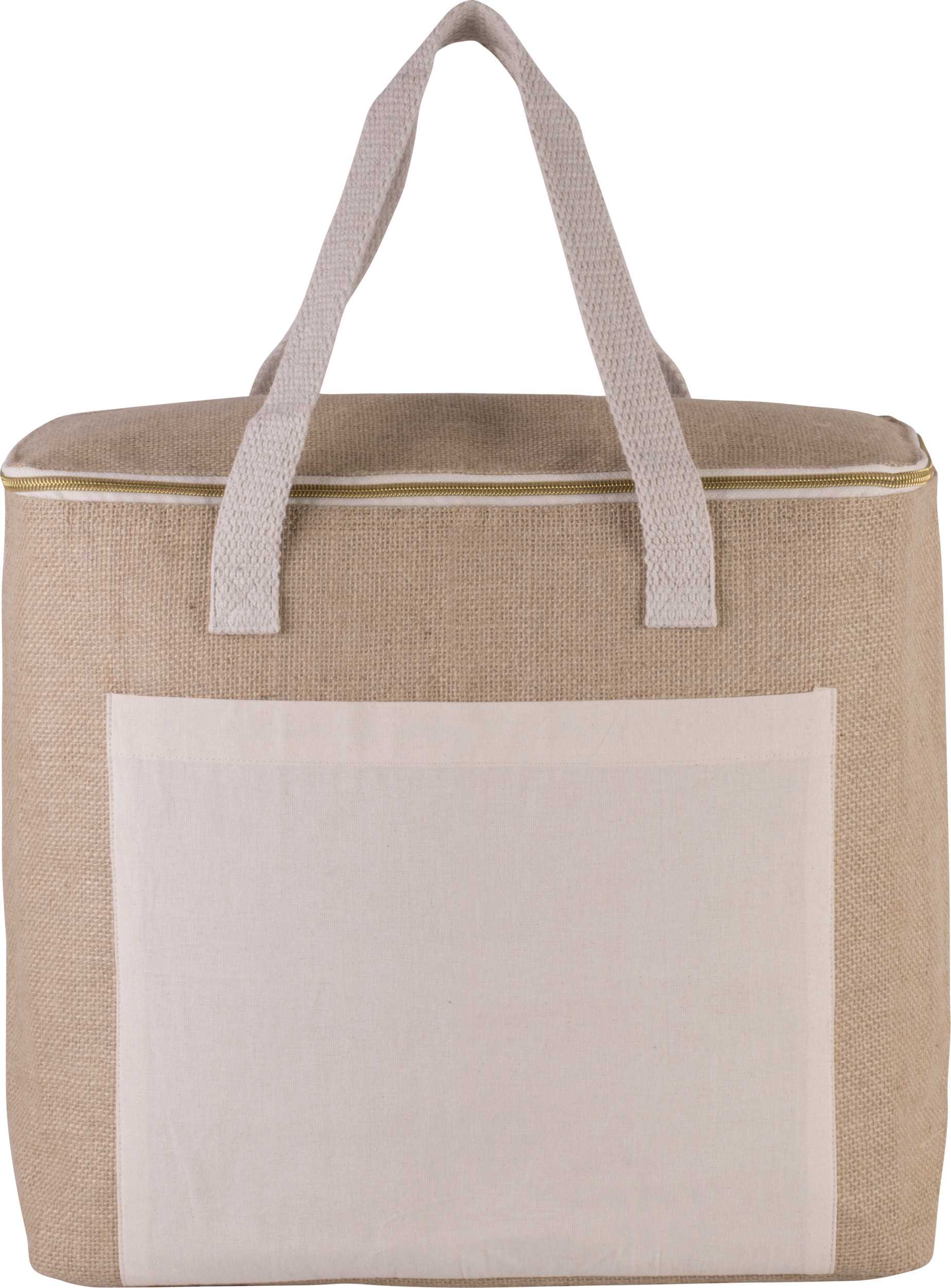 Bolsa isotérmica de yute - modelo grande Natural